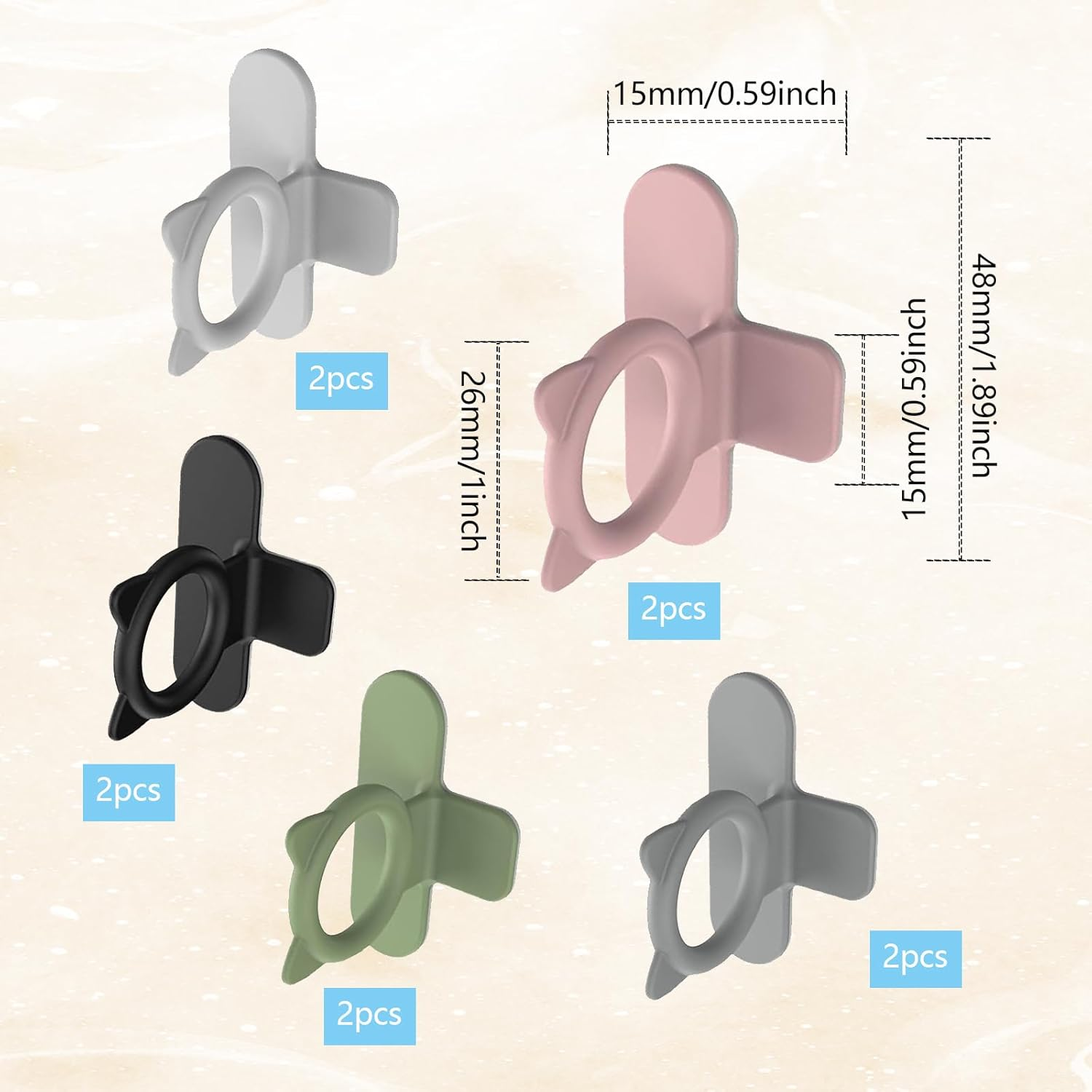 10PCS Toilet Seat Handles,No Touch Toilets Cover Handle Tools,Toilet Seat Handle to Lift,Bathroom Toilet Accessories for Office,Home,Hotel,School(Pink,White,Gray,Black,Matcha Green) image number 2