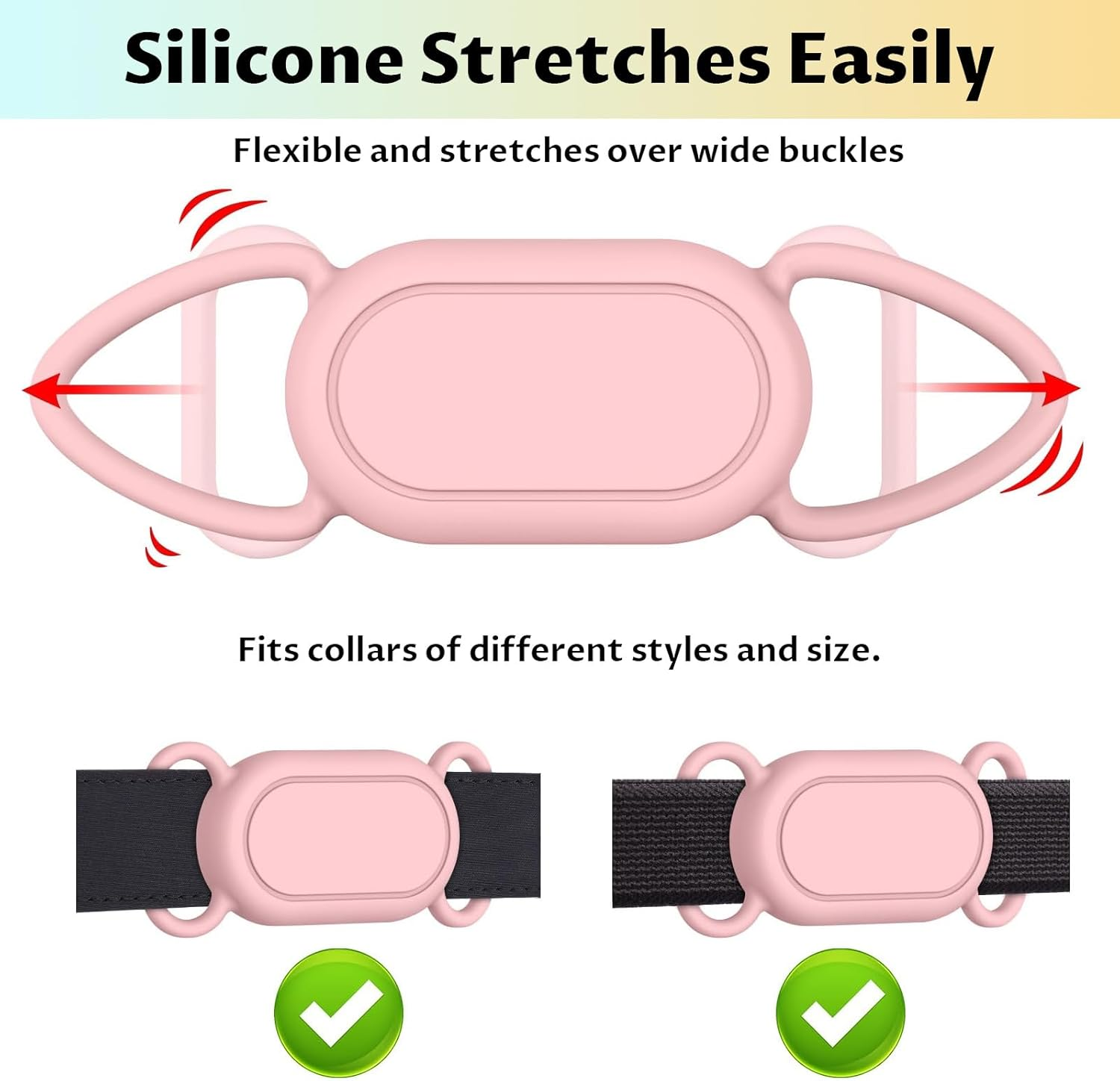 Velmoriah 3-Pack Waterproof Dog Collar Holder for Samsung Galaxy Smarttag 2, Silicone Protective Case, Anti-Lost Scratch Resistant Protective Cover Accessory Compatible with Samsung Galaxy Smart Tag2 image number 3