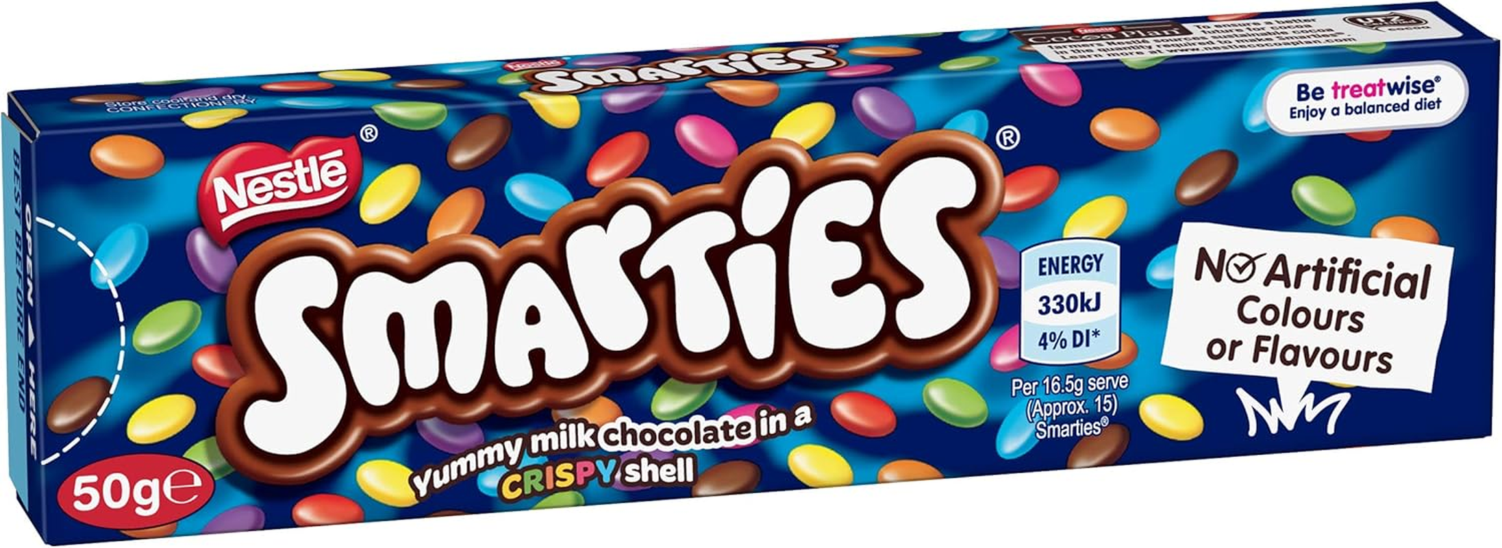 Smarties Smooth Milk Chocolate Box, 50 Grams X 24