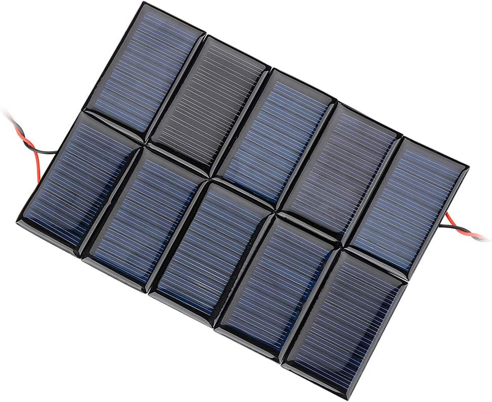 AOSHIKE 10Pcs 5V 30Ma Mini Solar Panels for Solar Power Mini Solar Cells DIY Electric Toy Materials Photovoltaic Cells 53X30Mm(5V 30Ma 53X30Mm) image number 4