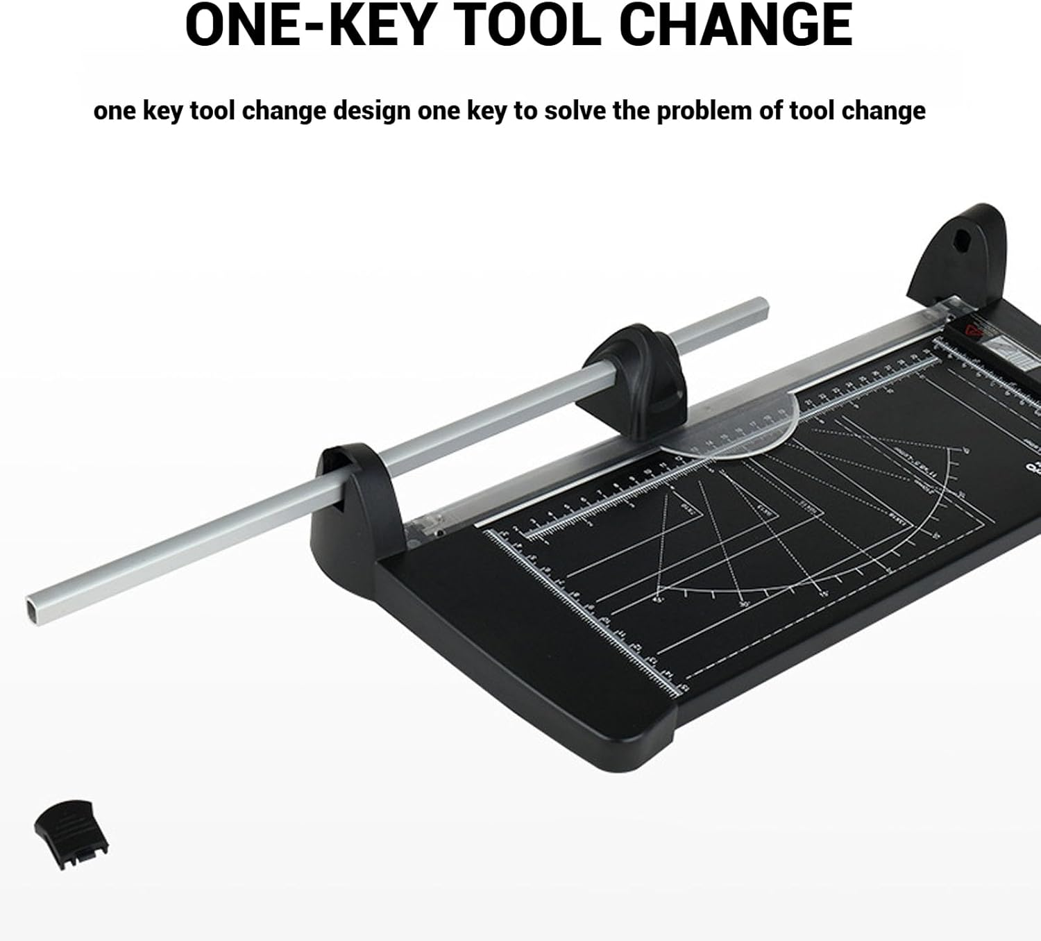 Paper Cutter, A2 Metal Guillotine Paper Cutter Cutting Performance up to 10 Sheets, Guillotine Blade Trimmer with Sliding Cutter Head, for A4 A5 Paper,Craft Paper, Photo, Coupon and Label image number 3