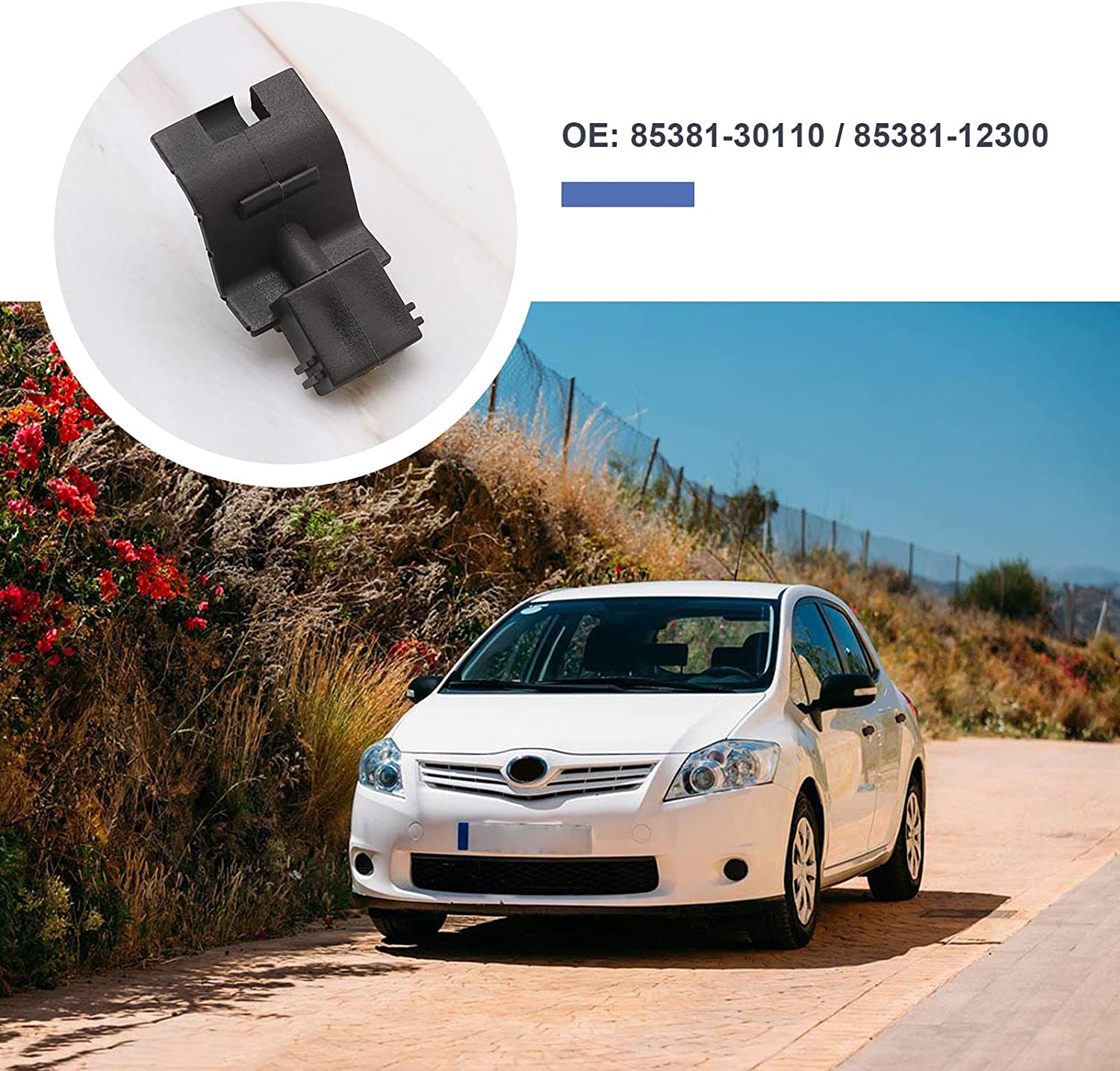 SING F LTD 4PCS Car Windshield Wiper Washer Nozzles 85381-30110 85381-12300 Windscreen Washer Wiper Spray Jet Compatible with Corolla/Altis XD RX350 AL10 image number 2