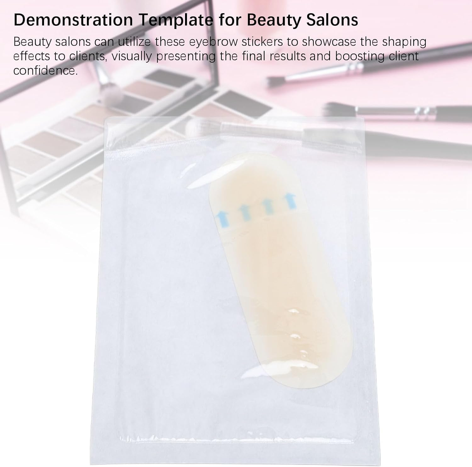 20PCS Light Skin Color Transfer Eyebrow Skin Sticker, Practice Makeup Eyebrow Stencil Stickers for Beauty Salon, Disposable for Sanitation and Security image number 5