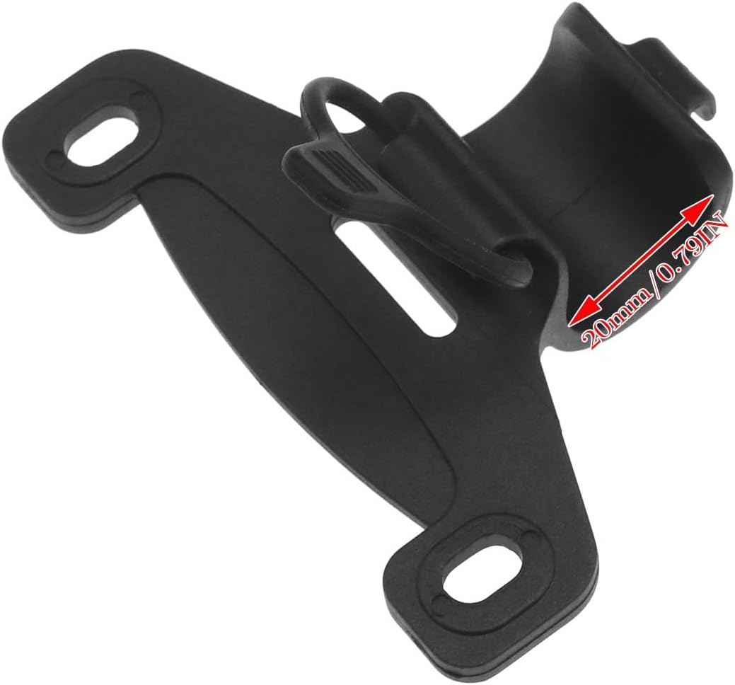 Create Idea 4PCS 20Mm Black Plastic Bicycle Pump Holder Bracket Bike Cycling Pump Holder Silicone Fixing Strap Clip for Road and Mountain Bikes 20Mm Diameter Air Pump image number 6