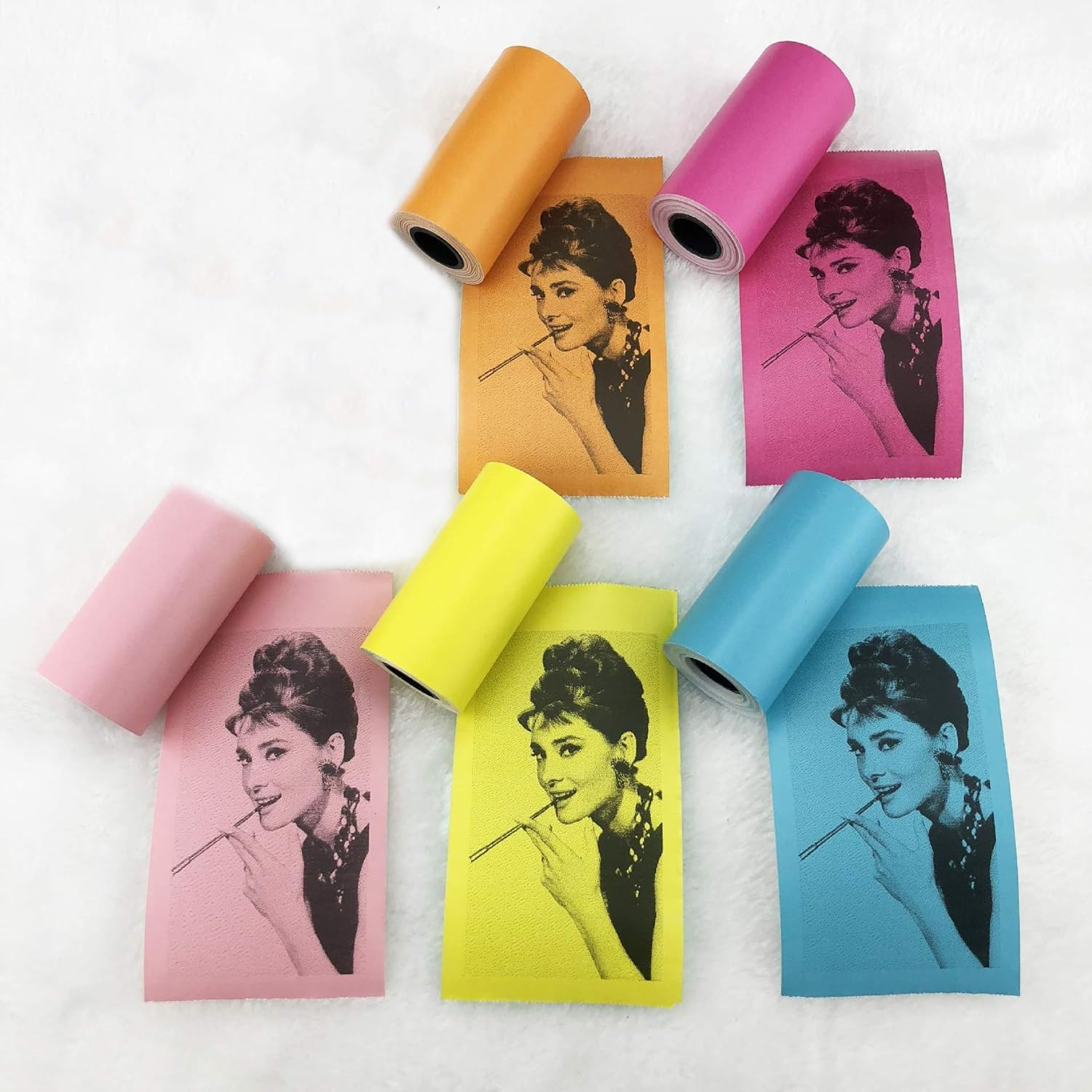 Sm-Paperang P1 Thermal Paper 57X30- Mini Printer Paper- Film Photo Printer Paper 5 Rolls Pastable image number 1