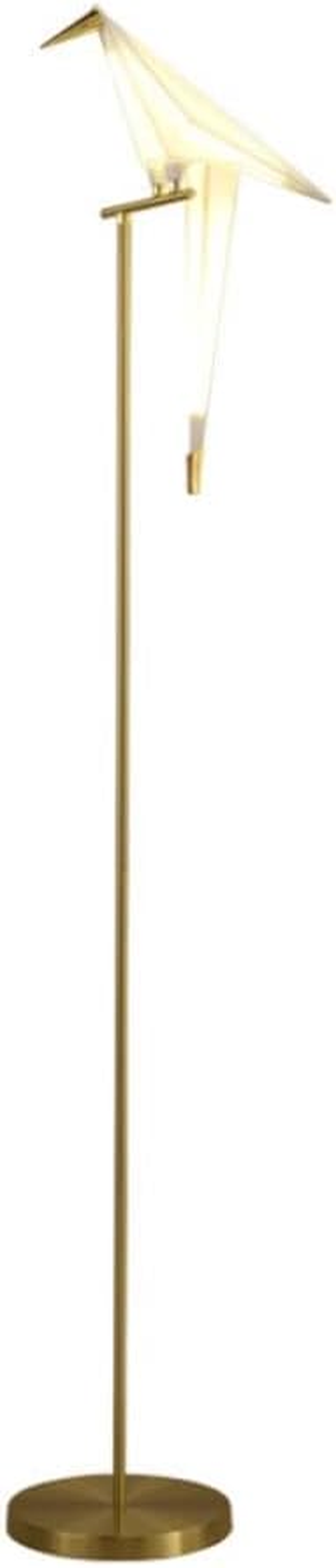 Floor Lamp Nordic Creative Bird Floor Lamp Acrylic Lampshade Floor Light for Living Room Bedroom Paper Crane Bird Standing Lamp Led Standing Lamp (Color : Double Head, Size : Warm Light)
