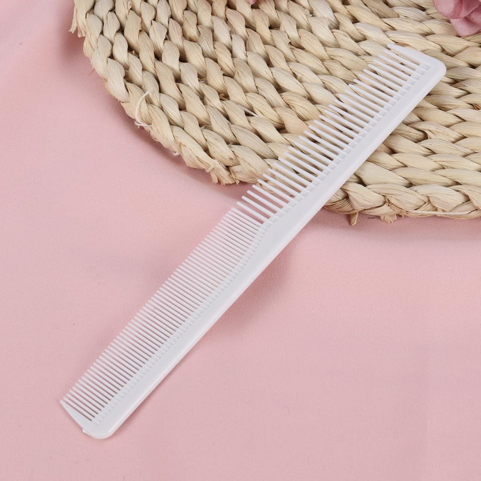 Housoutil 5 Pieces Fine Teeth + Static Double Sided Plastic Hair Comb for Thick Curls or Straight image number 6