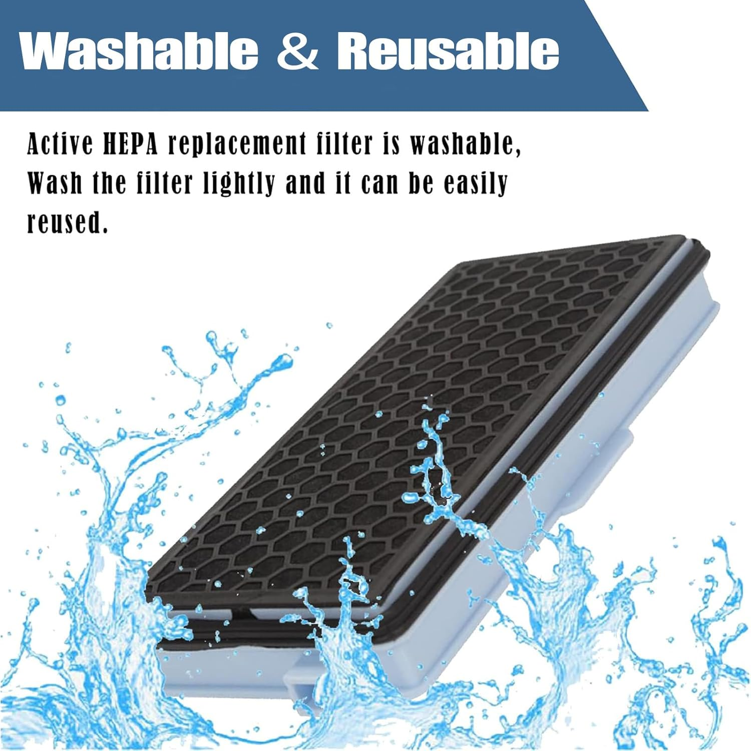 Zosylala Replacement HEPA Airclean Filters Compatible with Miele Vacuum Cleaner - Fits S4, S5, S6, S8, Complete C2, C3, Compact C1, C2 - SF-HA 50 Replacement Filters(2-Pack) image number 2