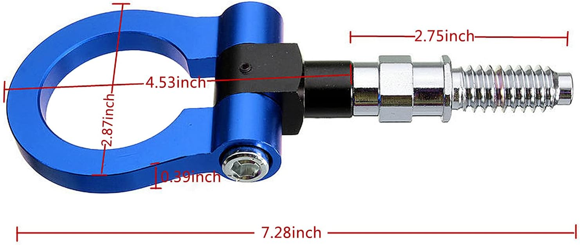 Payanwin Universal Racing Towing Car Tow Hook for B-Mw 1 3 5 Series E39 E70 E71 E81 E82 E88 E90 E91 E92 E93, Auto Aluminum Trailer Ring Car (Blue) - Blue image number 1