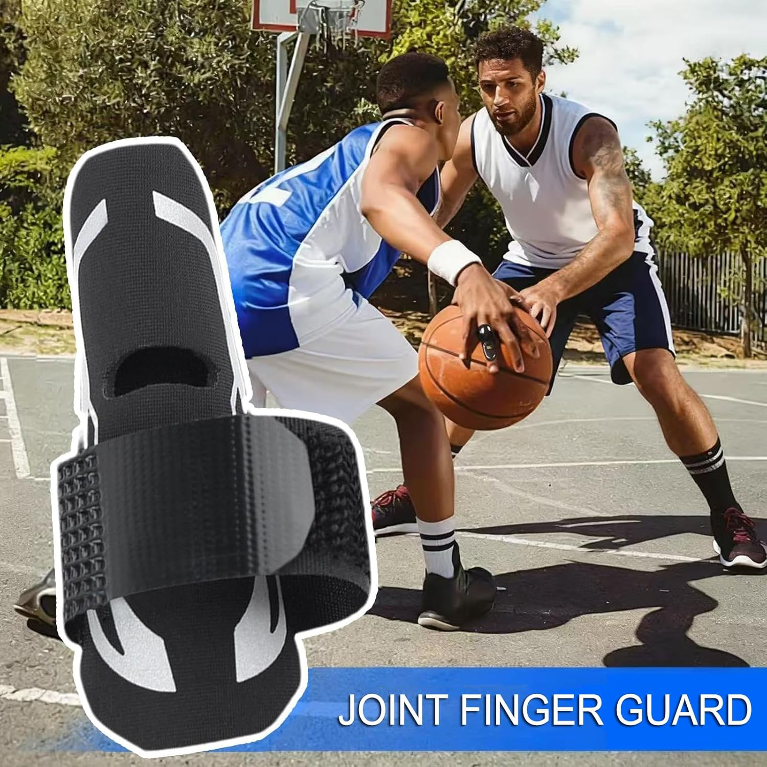 2Pcs Joint Finger Covers, Joint Protection Sleeves and Splints - Basketball Sports Pad Bandage Finger Stabilizer Support, Reusable for Basketball, Tennis, Baseball, Volleyball,Cricket,Rugby image number 4