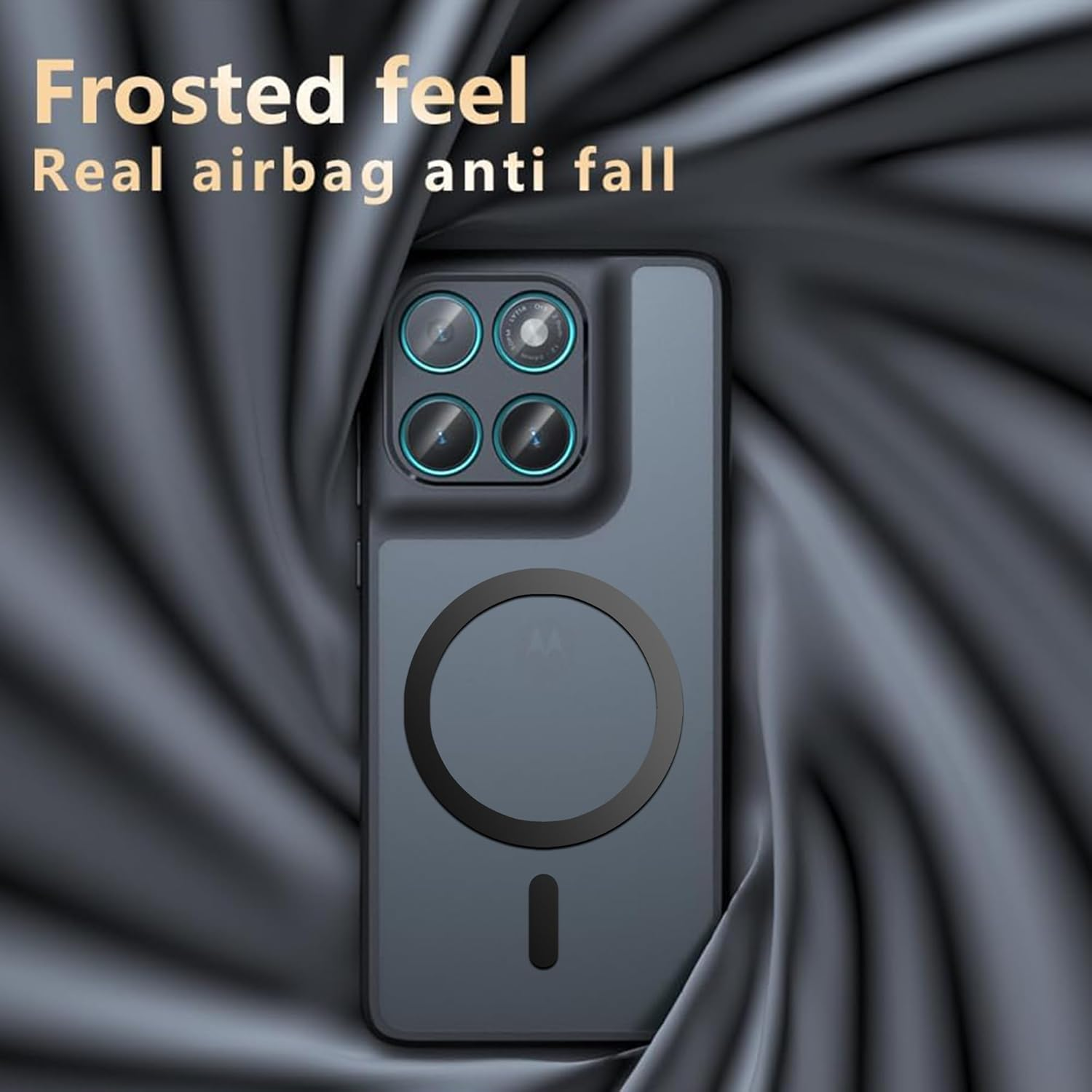 Effcotuo Magnetic Case for Motorola Moto Edge 60 Pro Case [Compatible with Magsafe] Flexible Silicone + Matte Acrylic Protective Case Magnetic Matte Mobile Phone Case Shockproof Translucent image number 6