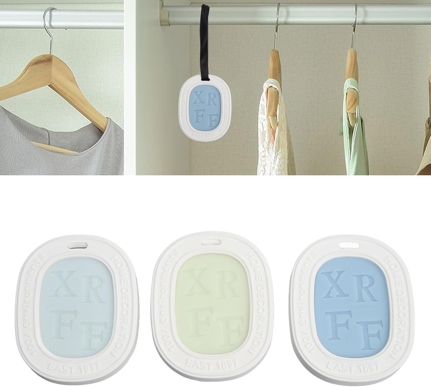 Scented Sachet, 3Pcs Fragrance Sachet Wardrobe Air Freshener, Hanging Aromatherapy Tablet for Clothes, Living Room Drawers Cabinets Bathroom Car Fresh, Lasting Exuding Fragrance image number 5