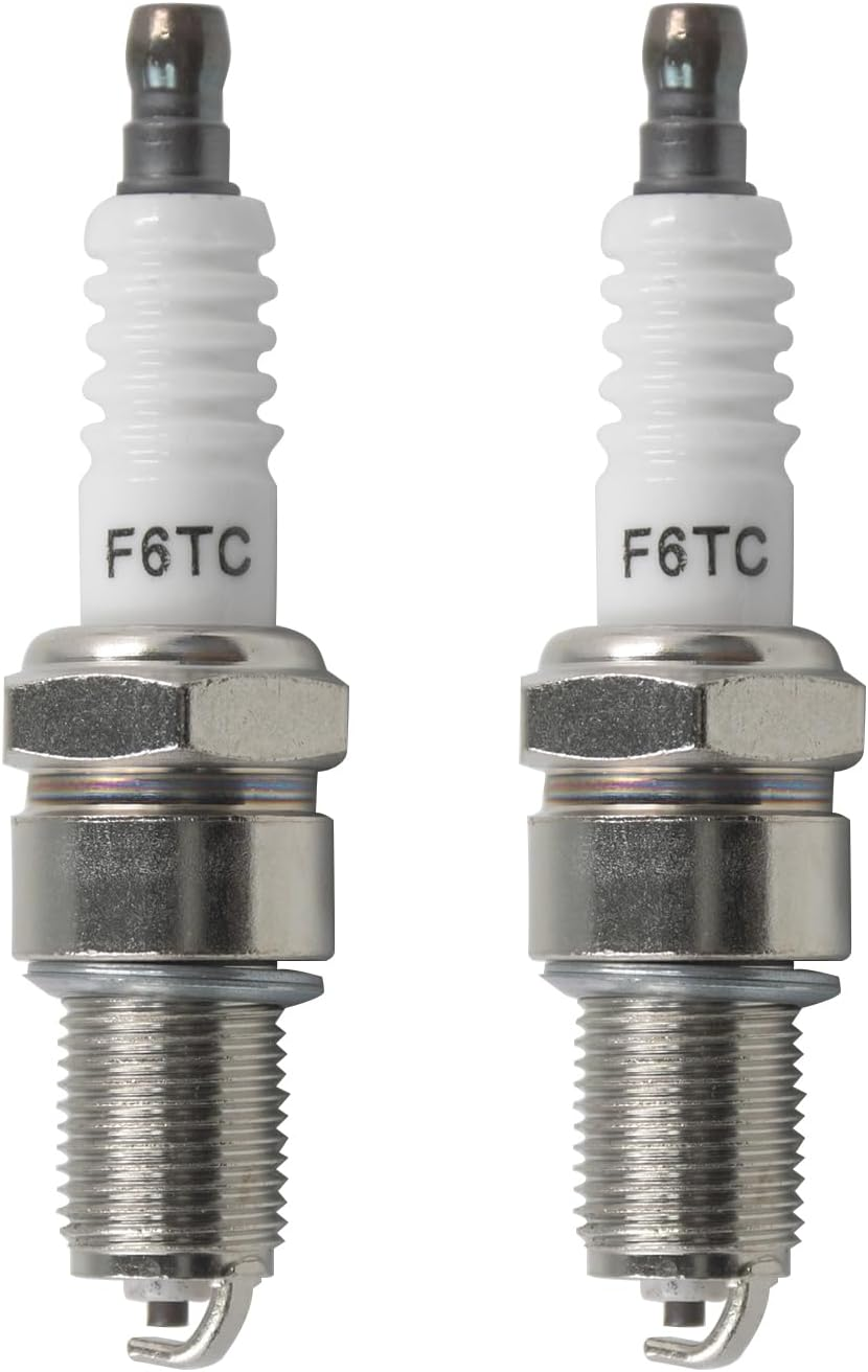 2Pcs F6TC BPR6ES Spark Plug 131-047 Compatible with Torch F6RTC NGK 7131 BP6ES Bosch W6D WR6DC Champion RN9YC Honda 98079-56841 Spark Plug Compatible with Honda GX160 GX200 GX270 GX390 5.5HP 6.5HP image number 2