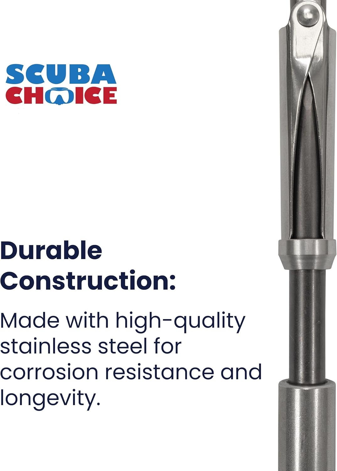 Scuba Choice 6Mm Twin Barb Double Wing Pole Spear Tip with Keeper, Durable Stainless Steel, Compatible JBL & Other Threads, Premium Spearfishing Gear image number 5