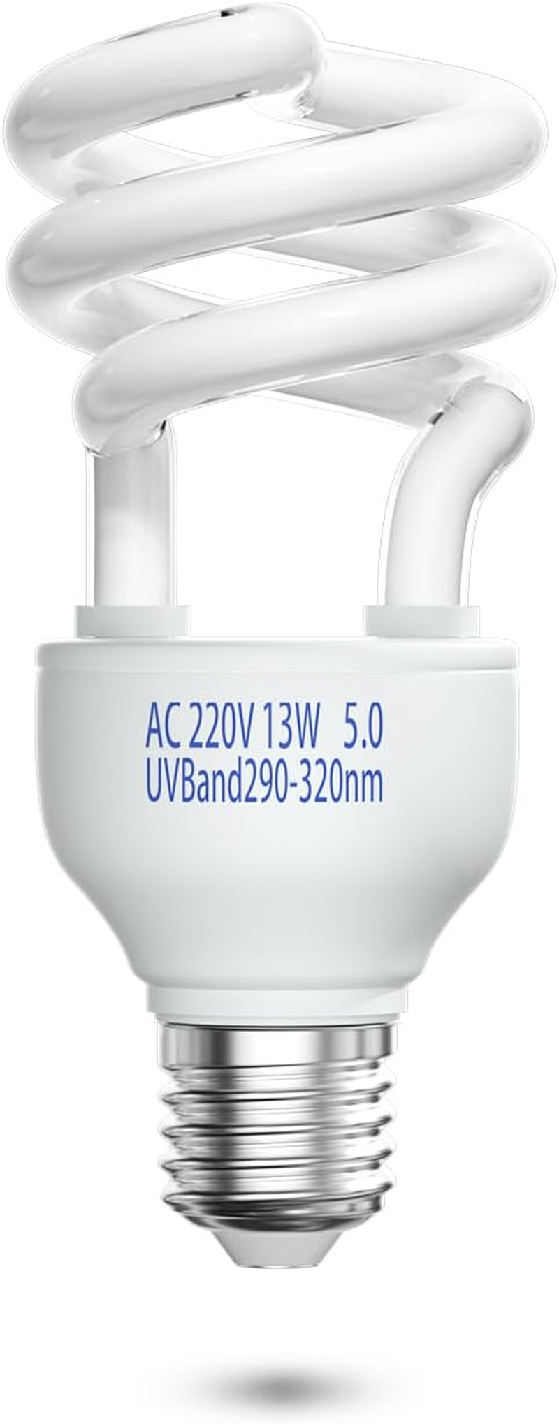 Doright 5.0 13 W UVB Lamp, E27 Reptile Compact UVA UVB Lamp Terrarium, AC 220-240 V Animals Fluorescent Lamp for Lizard Chameleon Leopard Gecko Vivarium Turtle Tank Pack of 1 image number 4