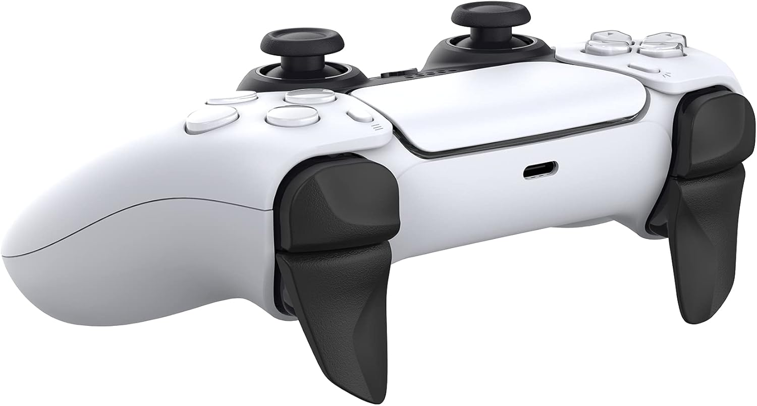 Playvital Blade 2 Pairs Shoulder Buttons Extension Triggers for Ps5 Controller, Game Improvement Adjusters for PS Portal Remote Player, Bumper Trigger Extenders for Ps5 Edge Controller - Black - Chameleon Green Purple image number 6