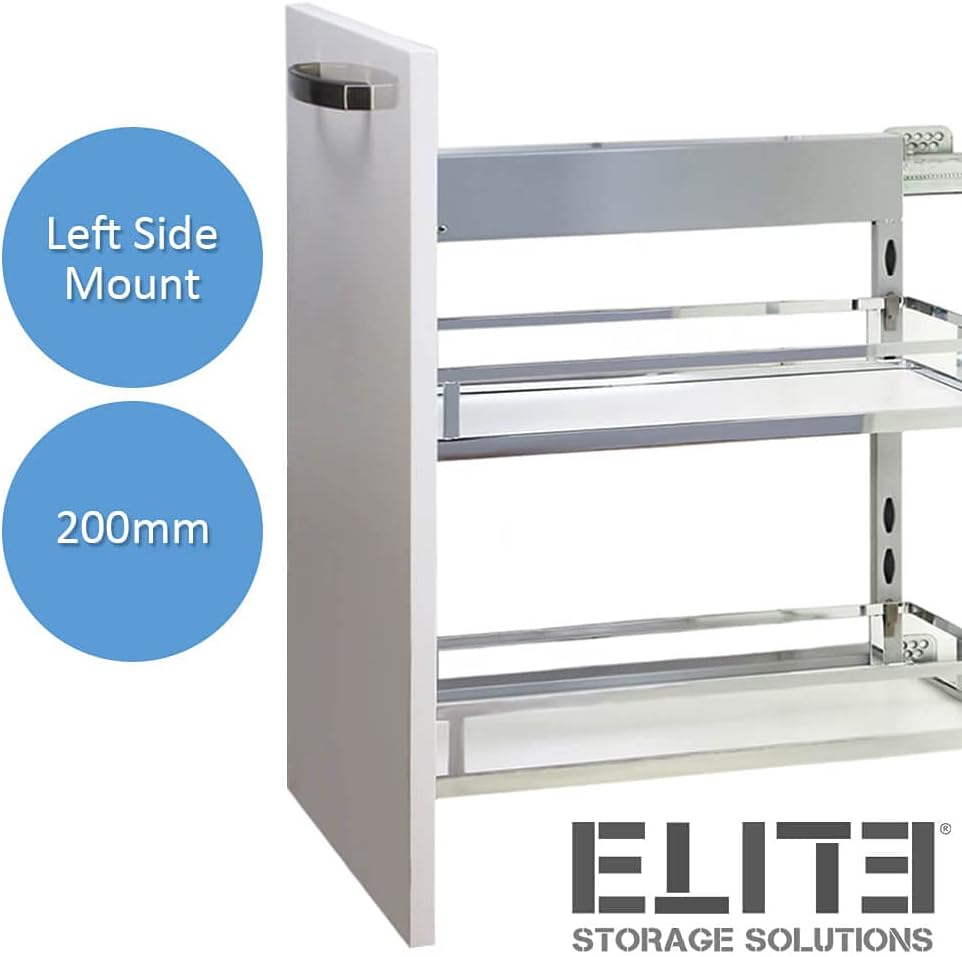 Provedore Pull-Out Under-Bench Storage - for 200Mm Cabinet - Left Side Mount