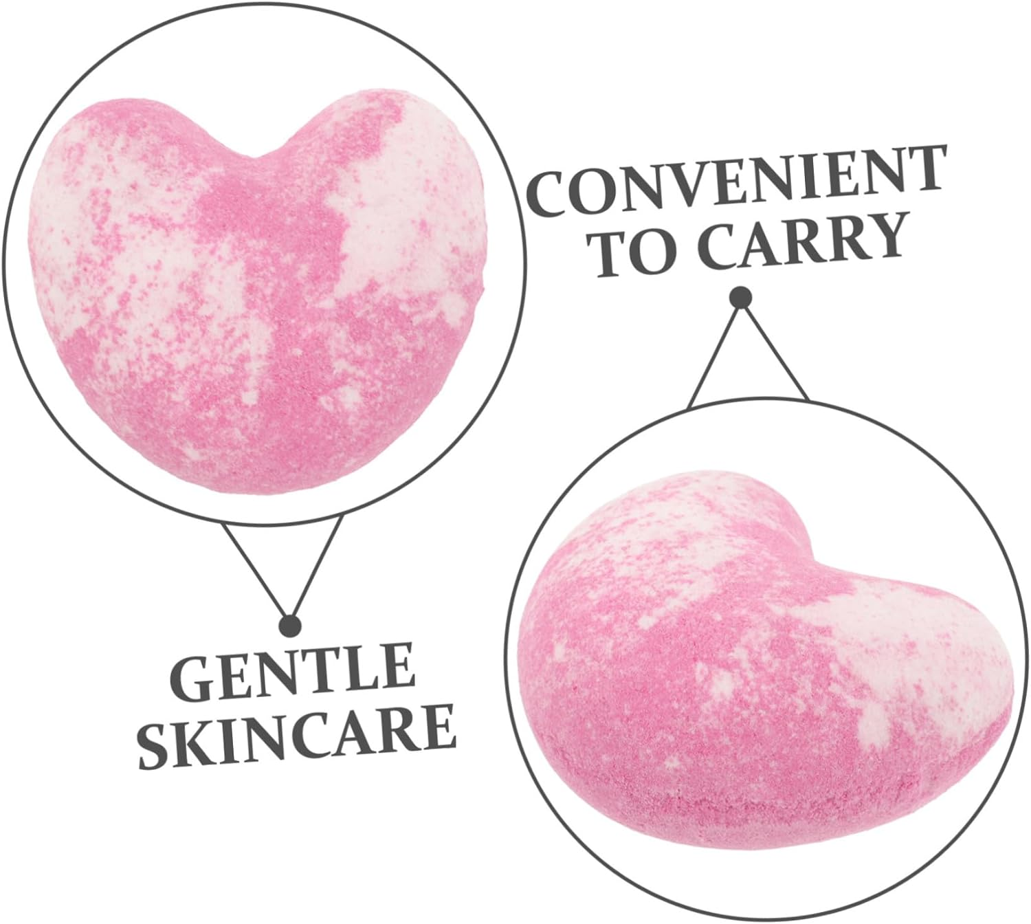 PLAFOPE Bath Bomb Heart Shape Aromatherapy Bath Salt Balls for Women Valentine Day