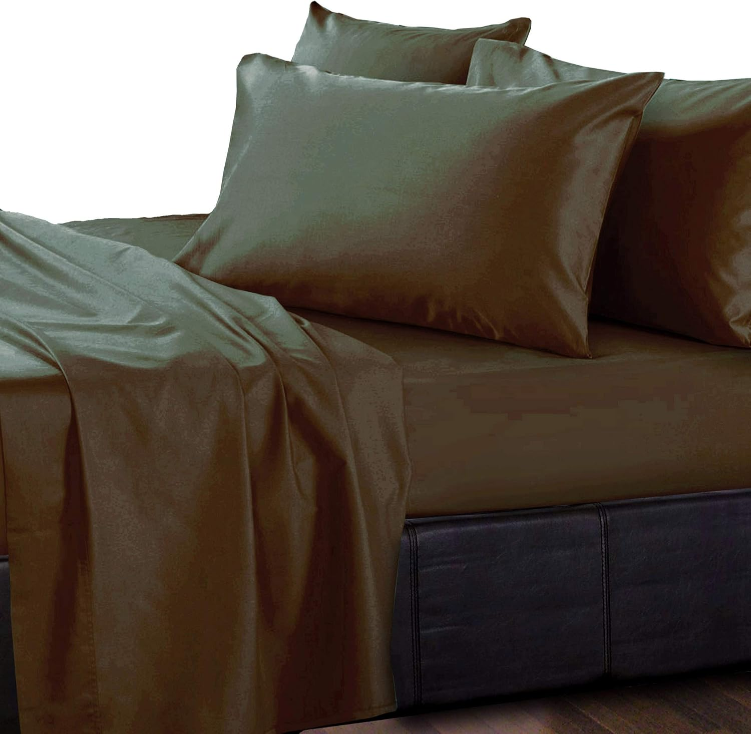 Essina Royale Egyptian Cotton Super King Bed Sheet Set 4Pc, 950 Thread Count, Deep Pocket Super King Sheet, Red