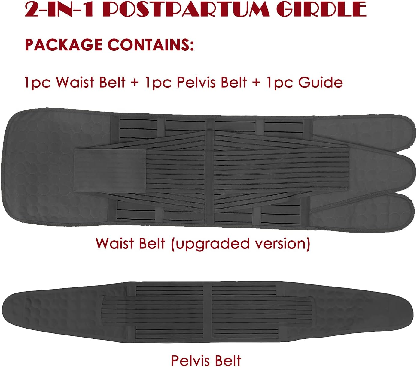 Chongerfei Postpartum Support Recovery Belly Wrap Waist/Pelvis Belt Body Shaper Postnatal Shapewear image number 4