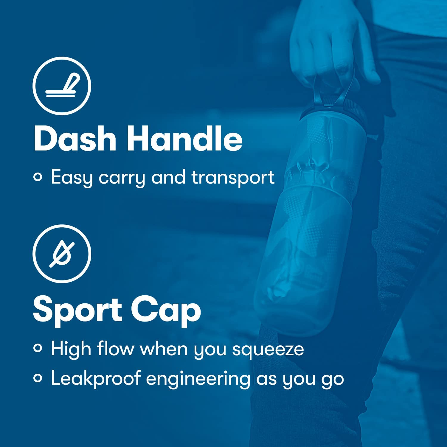 Polar Bottle &ndash; Sport Insulated 20Oz Nimbus, Seaside Blue & Yellow &ndash; Leak Proof Water Bottles Keep Water Cooler 2X Longer than a Regular Reusable Water Bottle