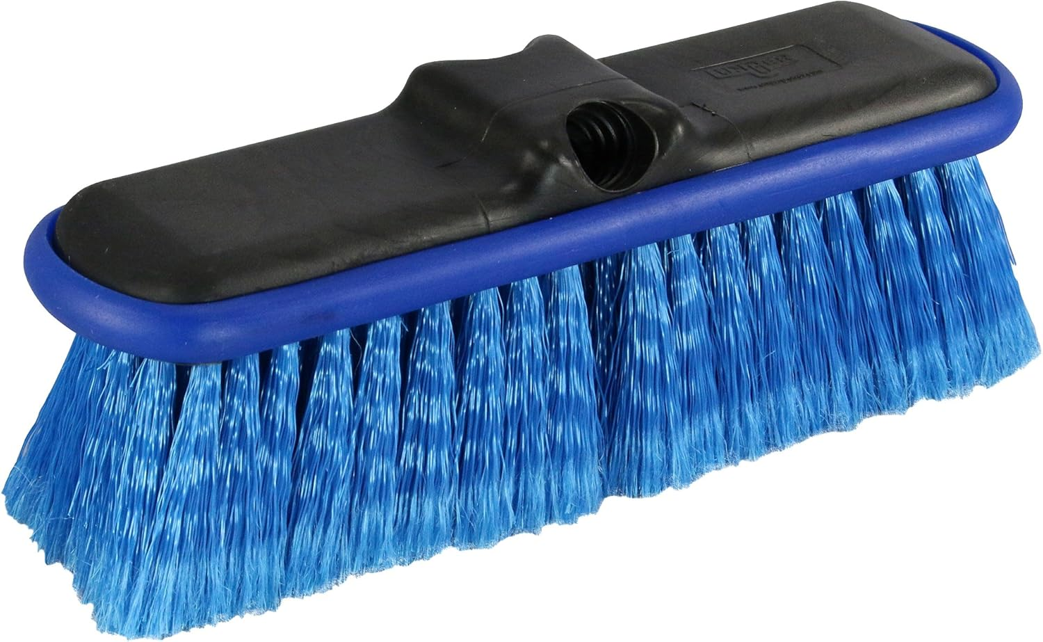 Unger Professional Hydropower 10&rdquo; Bi-Level Soft Brush with Squeegee &ndash; Compatible with Waterflow Poles, Cleaning Brush, Squeegee for Water Removal, Great for Patio, Windows, Siding, Cars & Boats image number 1