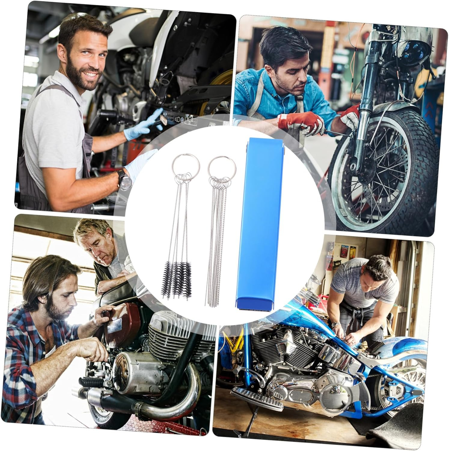 NOLITOY Cleaning Tool Brush 3 Sets for Motorcycle Fuel System Cleaning and Carbon Removal image number 6