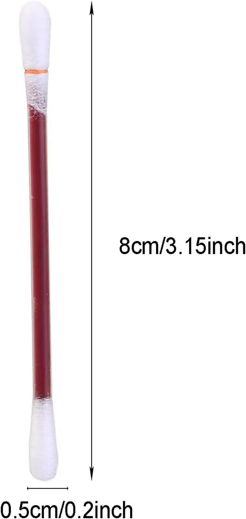 Yitaocity 100Pcs Disposable Cotton Swab Iodophor Skin Disinfection Swab Individually Wrapped Pads Double Head Cotton Swab Iodine for Hospital Home image number 2