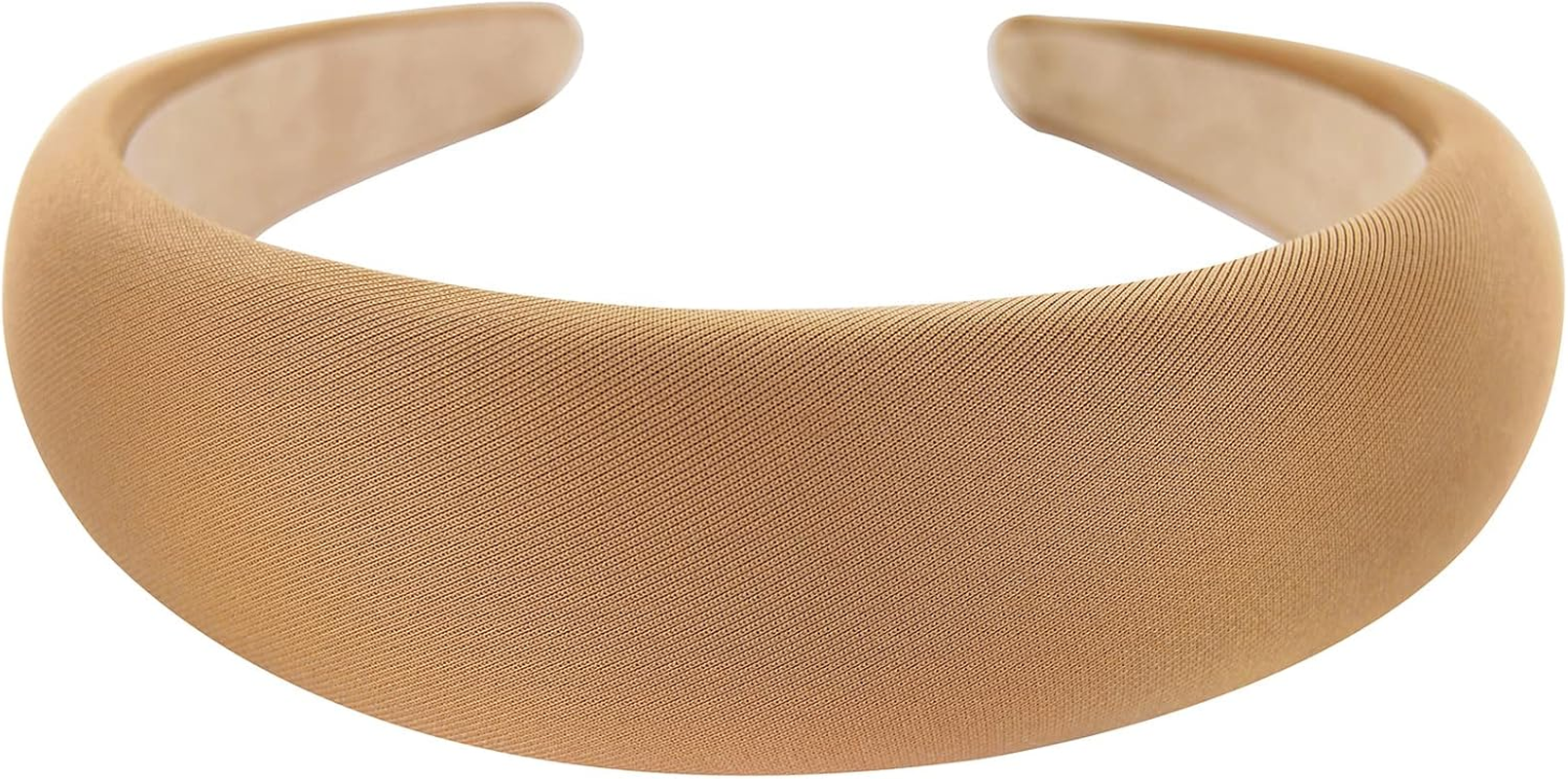 Axy HRK2A Wide Headband with Fabric Padded Candy Colours - Beautiful Headband Hair Accessories (Beige)