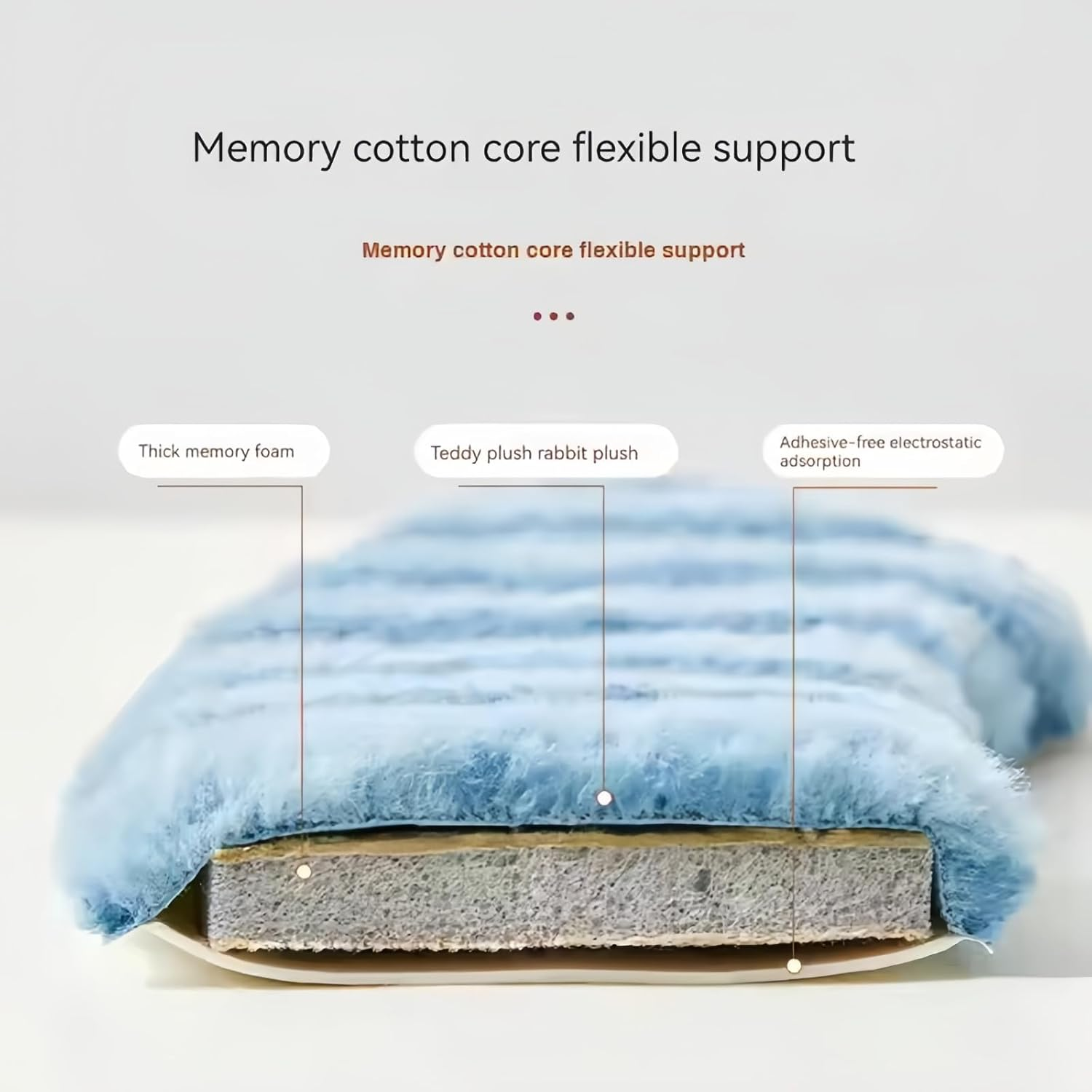 Azragon 2-Pack Soft Toilet Seat Covers with Lid Lifter - Pink & Blue Plush Cushion Pads, Washable & Reusable, Universal Fit for All Standard Toilets, Anti-Slip & Warm Design image number 3