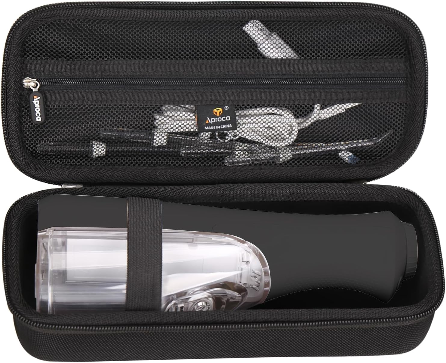 Aproca Black Hard Travel Storage Case, Compatible with Waterpik WF-02 Cordless Water Flosser and Accessories image number 1