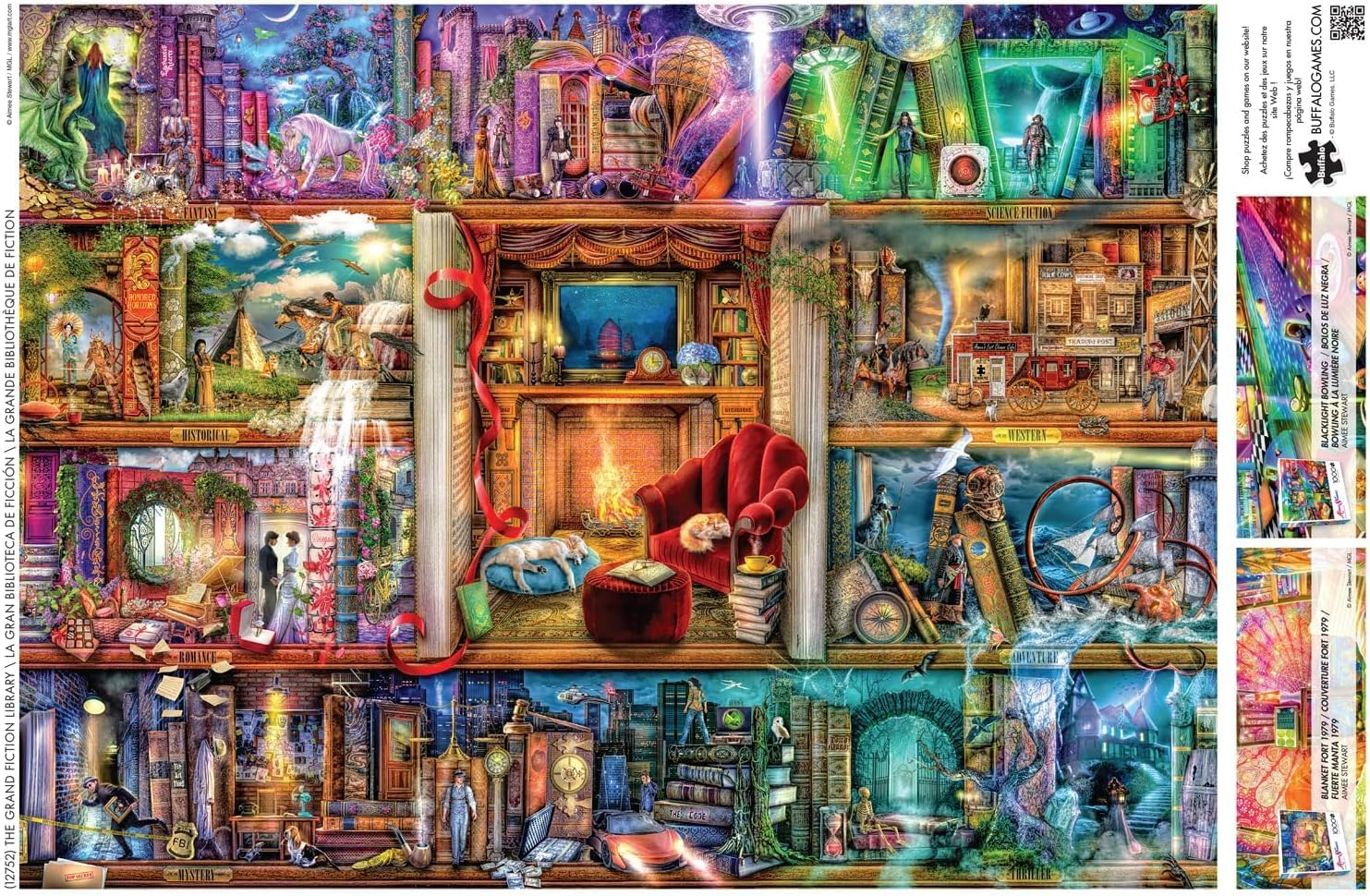 Buffalo Games - Aimee Stewart - the Grand Fiction Library - 1000 Piece Jigsaw Puzzle for Adults Challenging Puzzle Perfect for Game Nights - Finished Size 26.75 X 19.75 image number 1