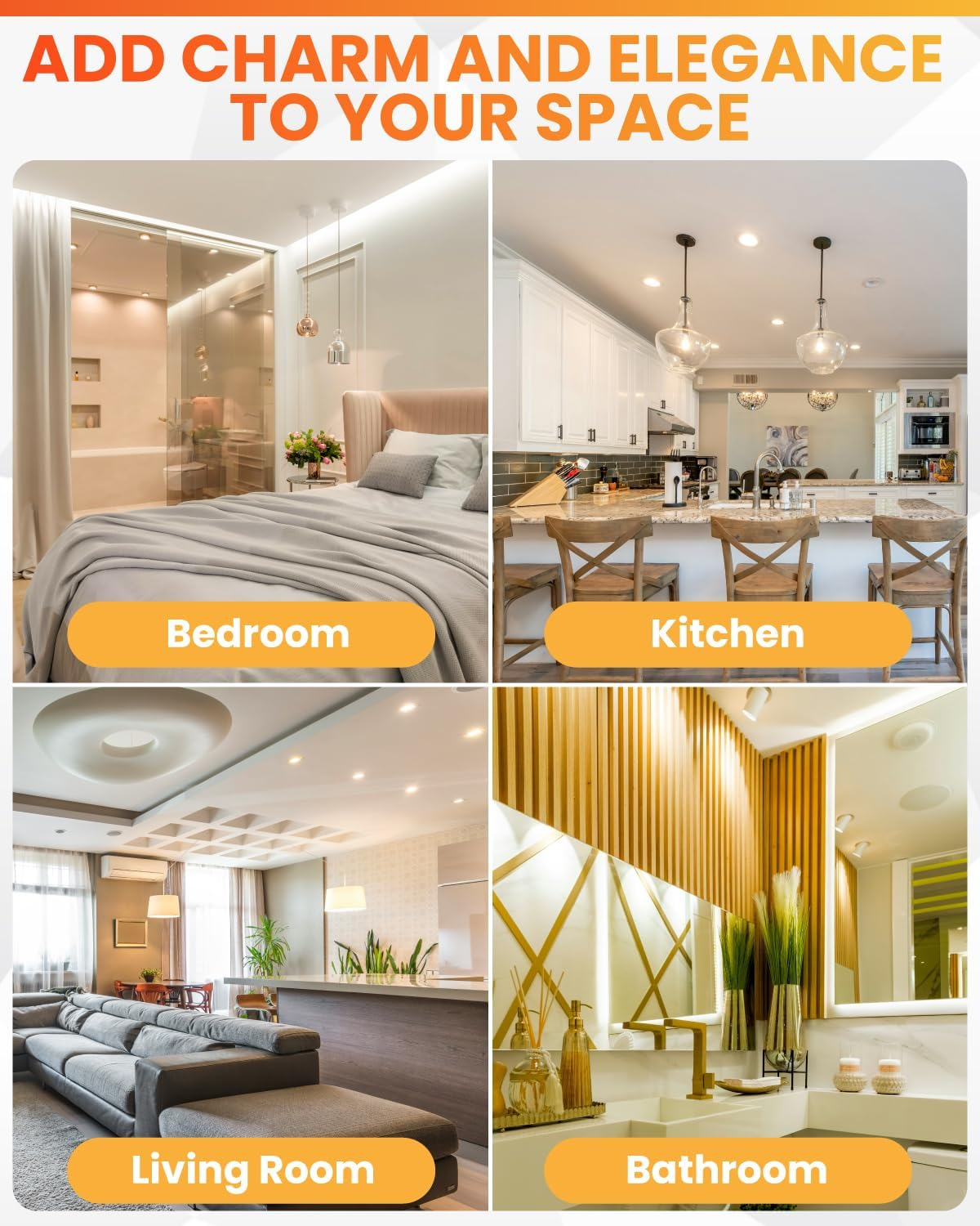 Tobebright GU5.3 MR16 LED Bulbs Warm White 6 W Replacement for 50 W Halogens, 38&deg; Beam Angle LED Spot MR16, AC/DC 12 V 450 Lm MR16 LED Bulbs, Not Dimmable for Recessed Tracking Lighting (Pack of 2) image number 3