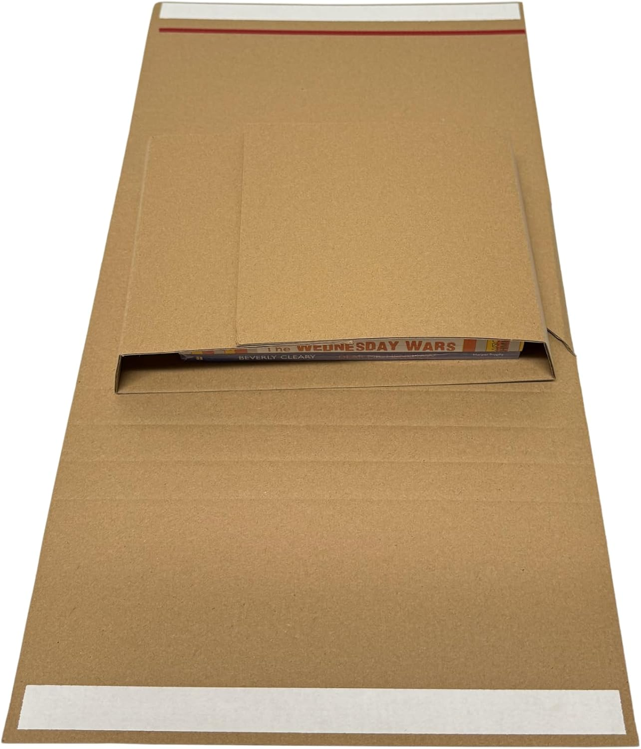 OZPACK Book Wrap Box &ndash; Self-Seal Corrugated Cardboard Mailers | Adjustable Depth Postal Boxes for Textbooks & Small Products | Fast-Fold Book Wrap for Secure Shipping &ndash; Cardboard Box Size 251X165X60Mm image number 1