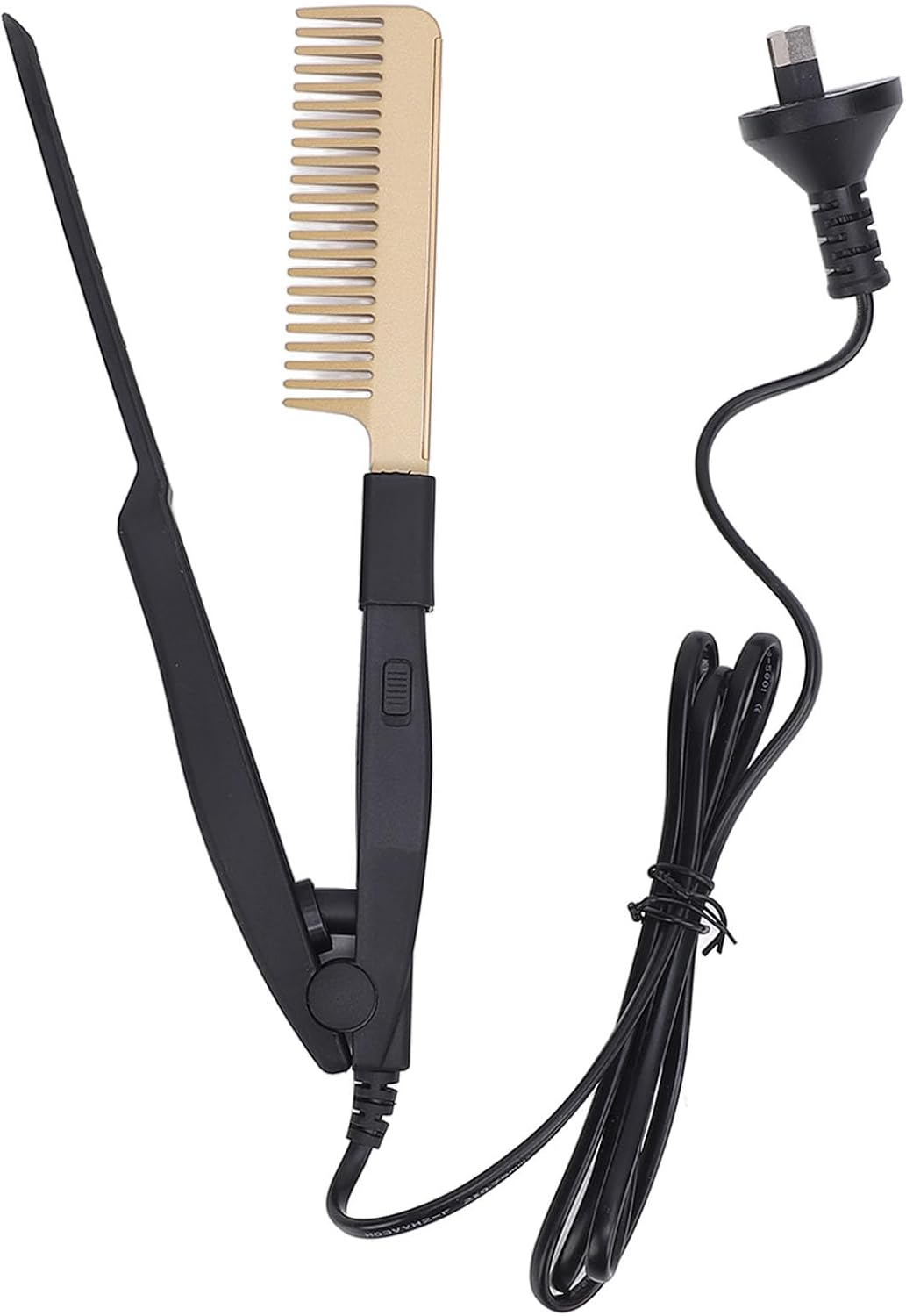 Hair Straightening Comb, Quick Styling Flat Iron Comb with Aluminum Alloy Panel for Wet and Dry Hair, Brushing and Straightening Functions, Dual Voltage Design (AU) image number 4