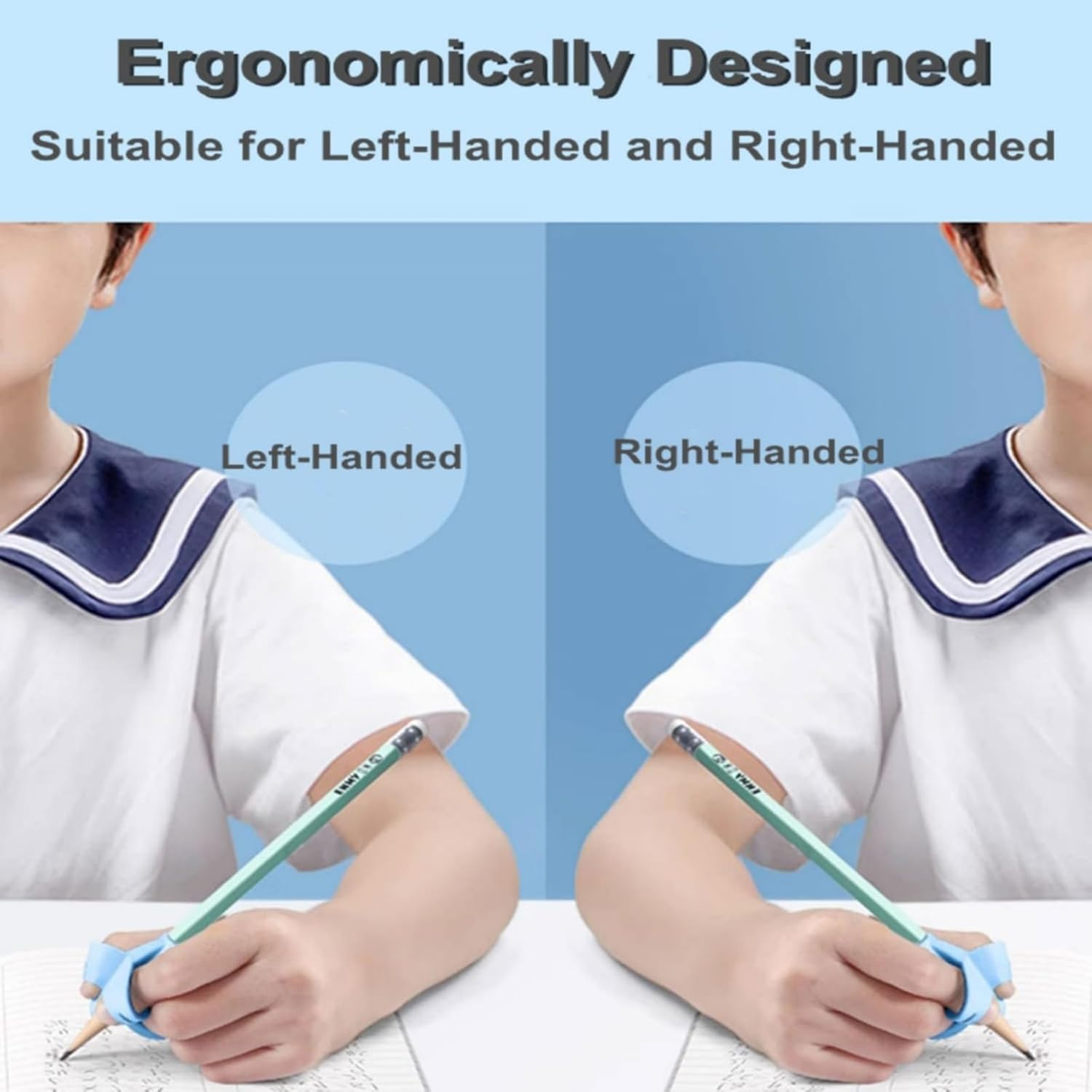 Pencil Holder Original Pencil Holder 6 Pieces, Improve Children'S Writing Skills, Ergonomic Pen Holder for Right- and Left-Handed People, Great for Kids, Toddlers and Adults image number 1