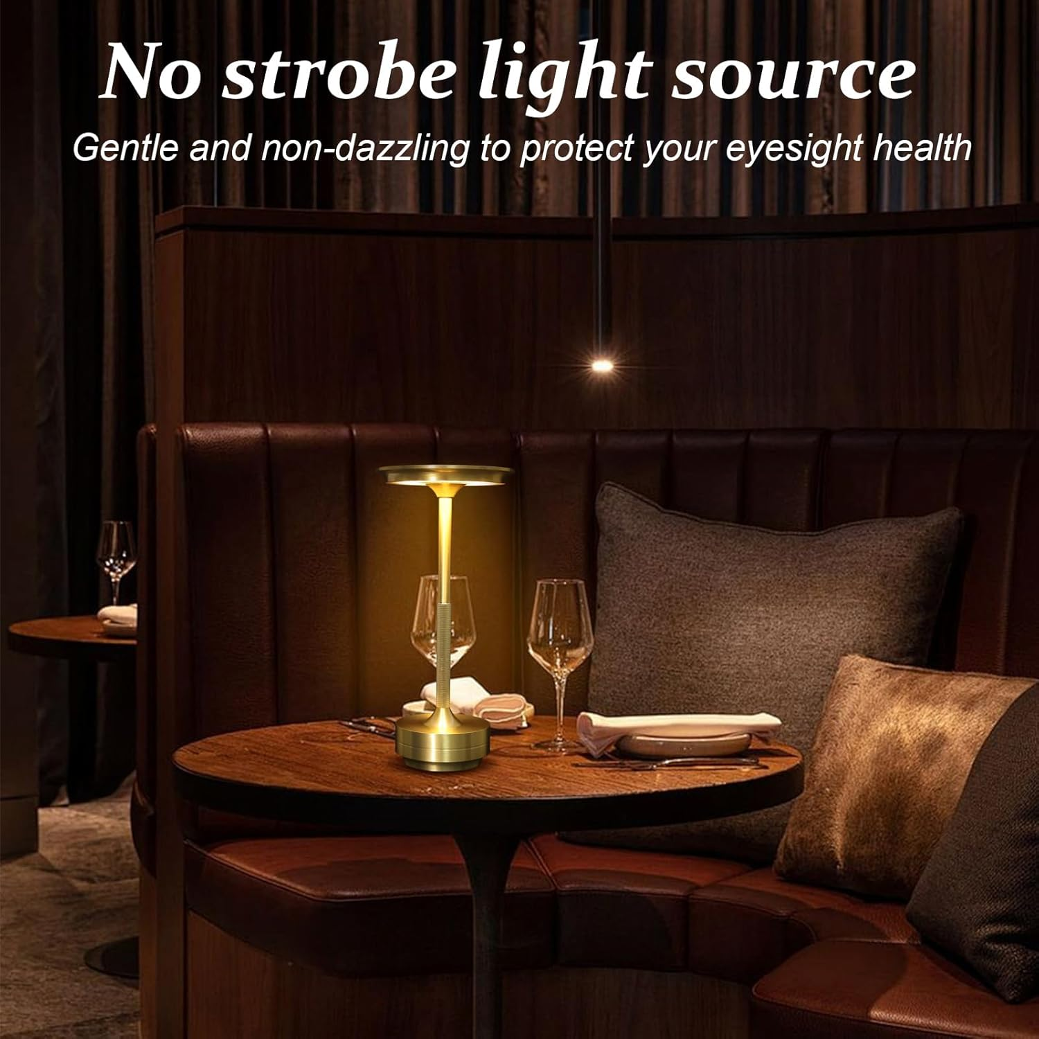 Starhot&mdash;&mdash;Rechargeable Cordless Table Lamp - 3000Mah LED Desk Lamp with USB-C Charging, 3-Color Stepless Dimming, Memory Function, IPX4 Waterproof, Cordless Lamp,For Bedroom/Outdoor/Dining/Patio (Gold) image number 5