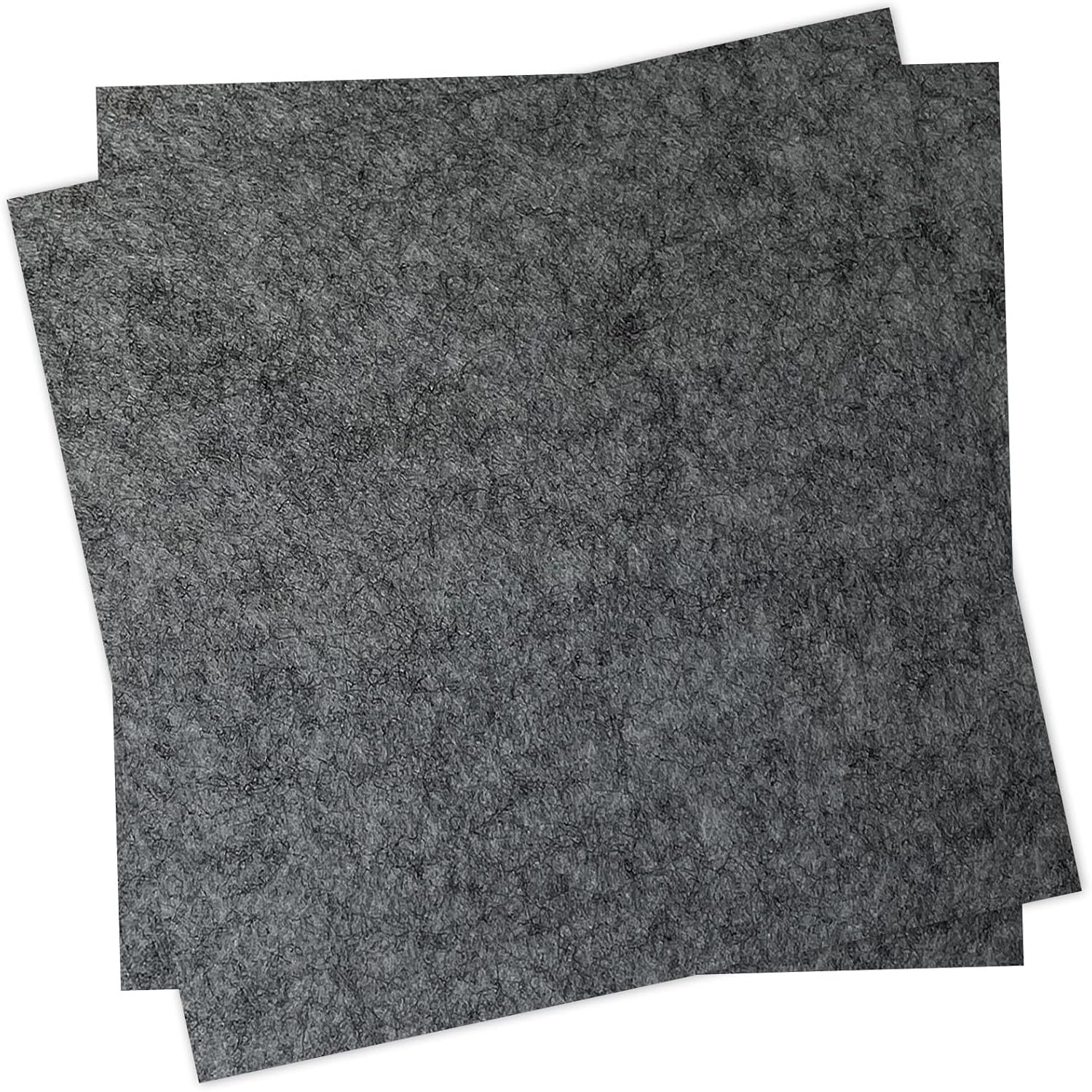 12" X 12" Felt Fabric Sheets for Crafts, Squares Felt Fabric Sheets, 1Mm Thick, Felt Paper for DIY Sewing Craft, Non-Woven Felt Fabric for Sewing Patchwork Material, 2Pcs (Grey)