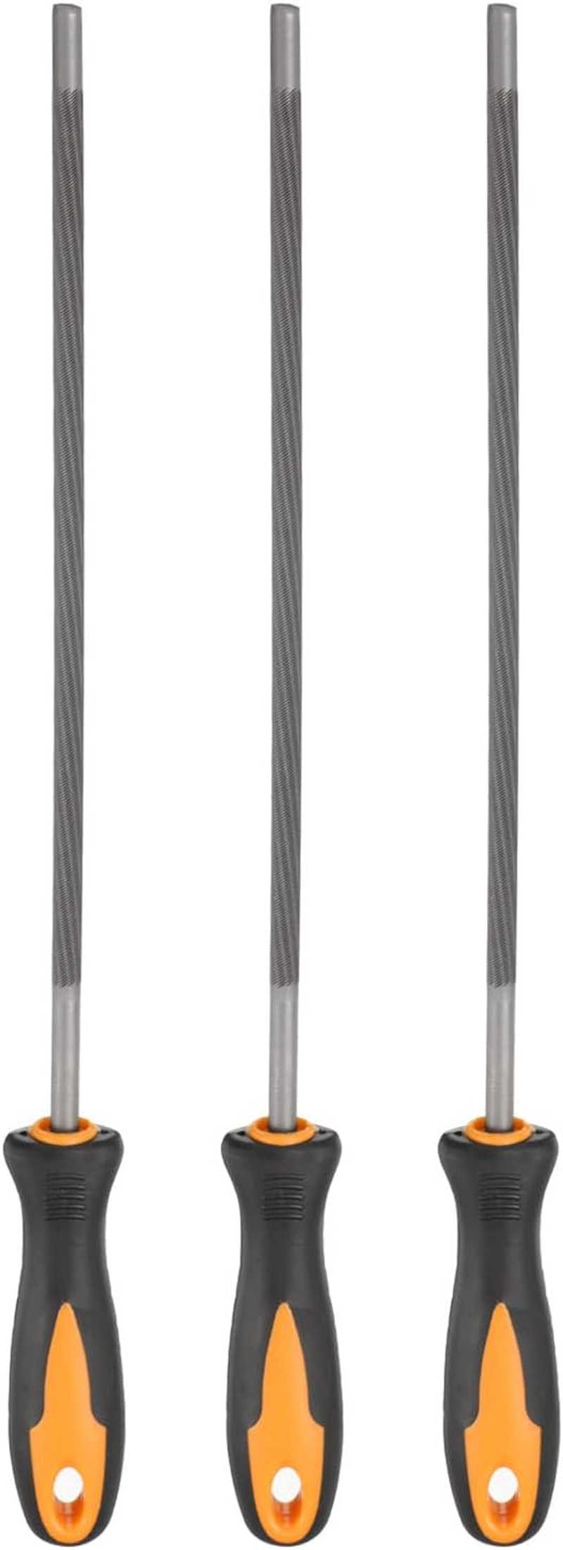 HARFINGTON 3Pcs Chainsaw File, 5.5Mm (7/32-Inch) round Sharpening Files Tool with Plastic Handle for Chain Chainsaw Sharpening, Grinding, Grey image number 2