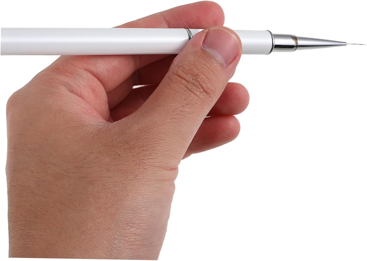 3Pcs Double Ended Nail Art Brushes Fine Detail Liner Pens for Precise Line Drawing and Gradient Effects Versatile Nail Brush Tools for Salon and Personal Manicure Designs - White image number 2