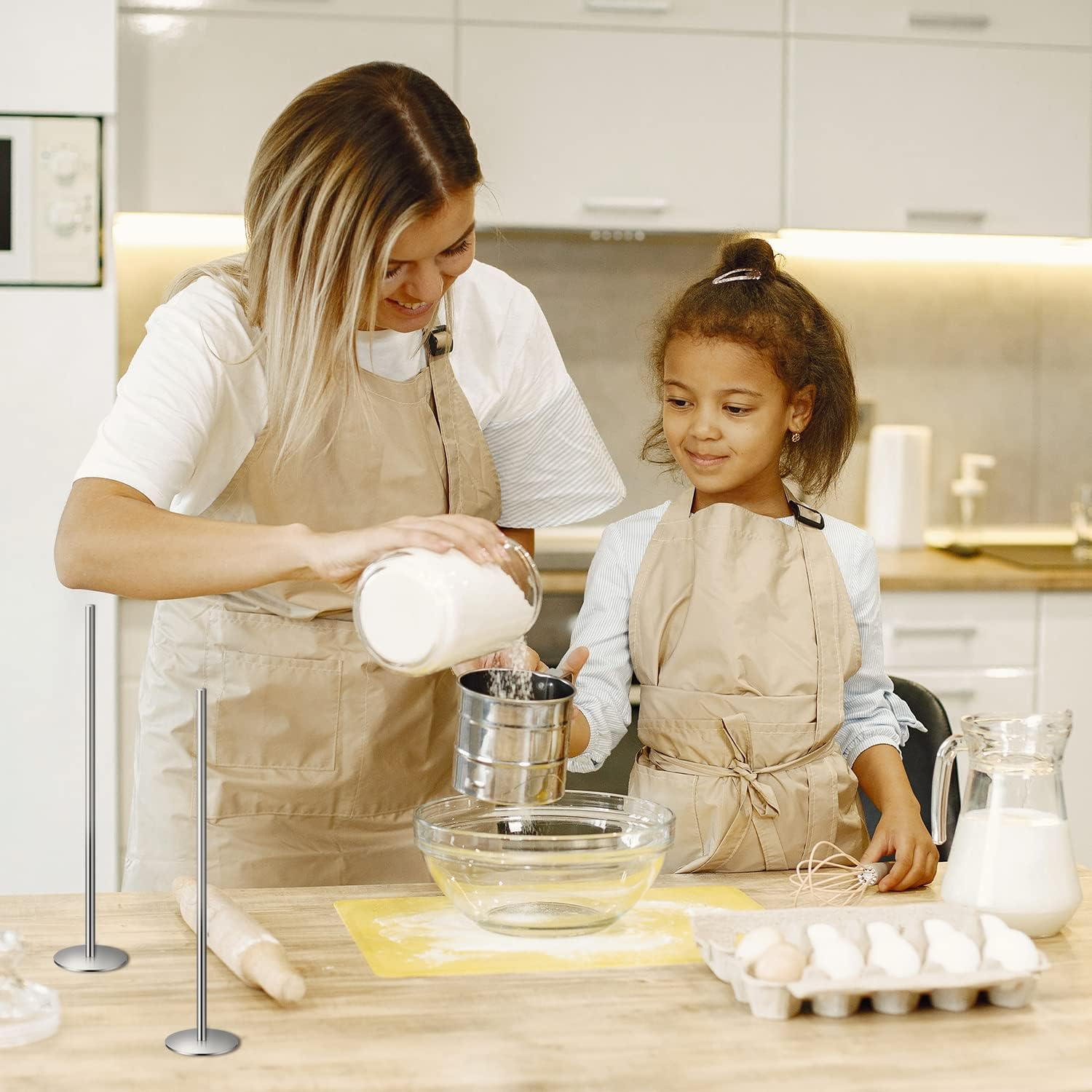 TOYMIS 4Pcs Cake Heating Core Rods 5.5Inch Length Stainless Steel Cake Heating Pins Set Baking Tools for Cake Decoration image number 4