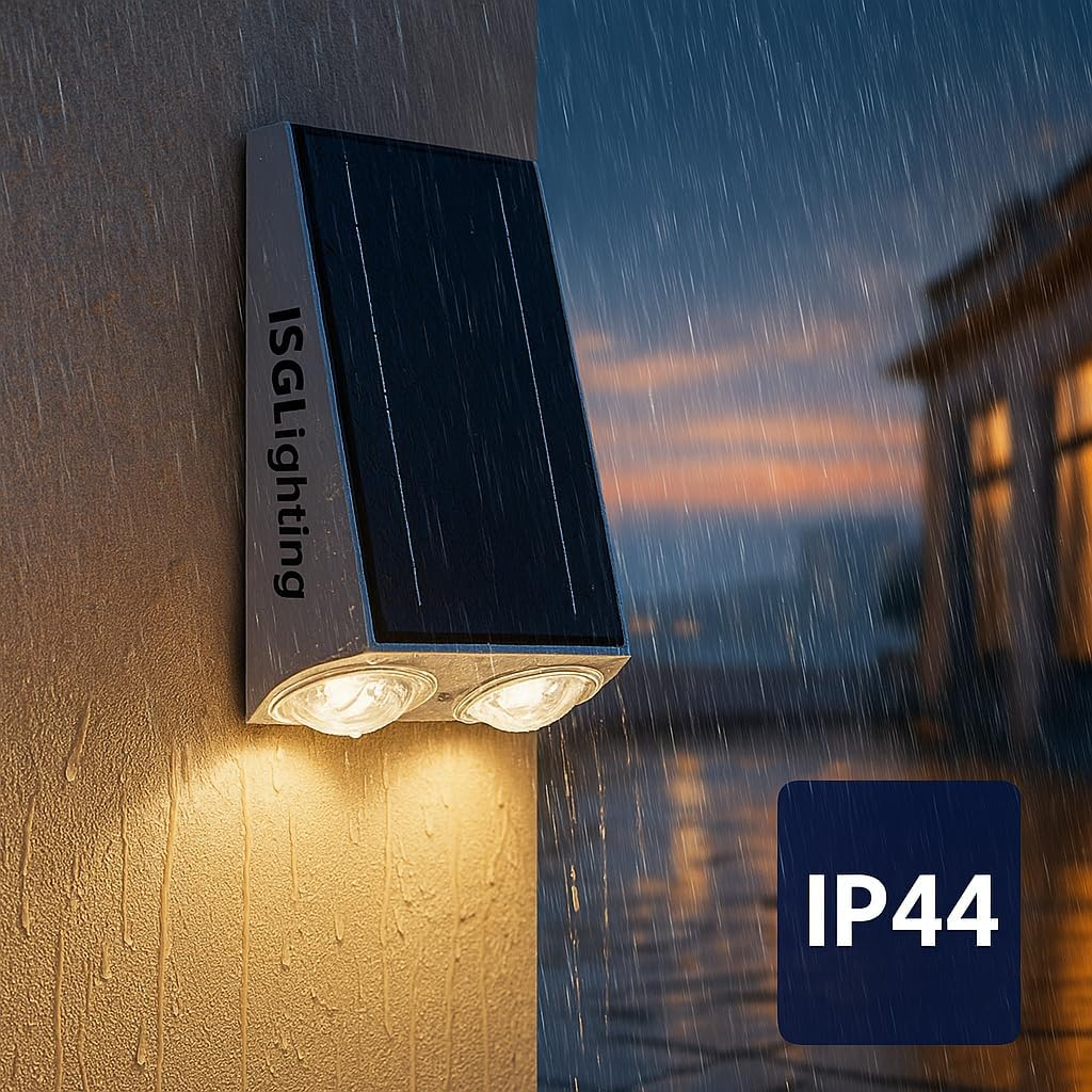 M Ledme Outdoor LED Solar Light with Motion and Twilight Sensor, 800LM 1.3W IP44 Natural White Light (4000K) for Garden, Patio, Facade, Wall image number 5