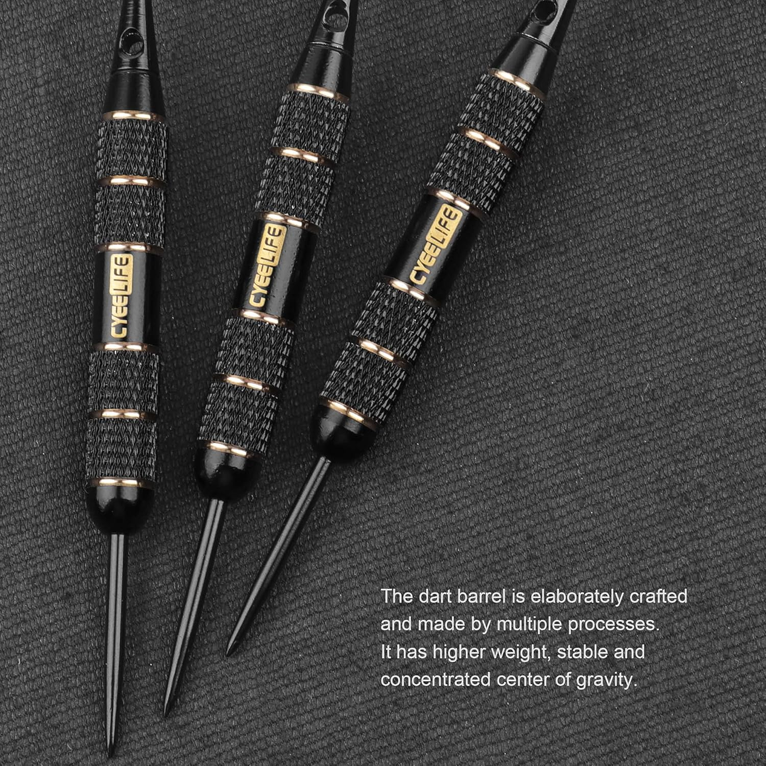 Cyeelife-Professional Steel Tip Darts 24G+Aluminium Shafts+Sharpener+Dart Tool+12 Flights image number 5