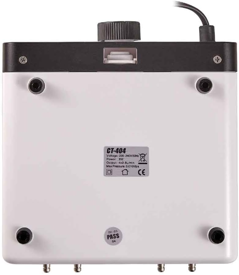 8W Aquarium Fish Tank Air Oxygen Pumps 4 Outlet+Air Hose+Air Stones 220V-240V image number 4