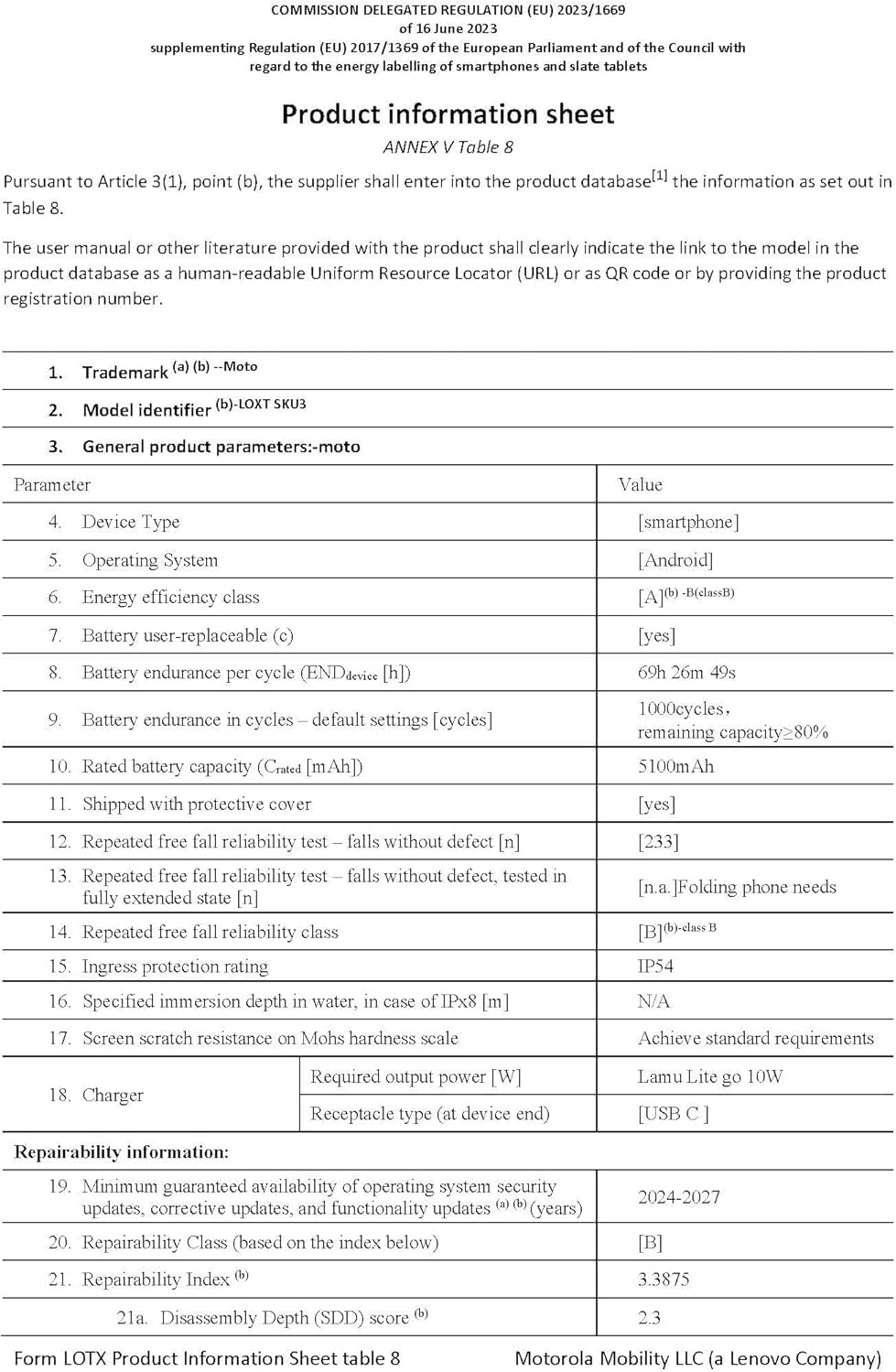 Motorola E15 Misty Blue 2+64