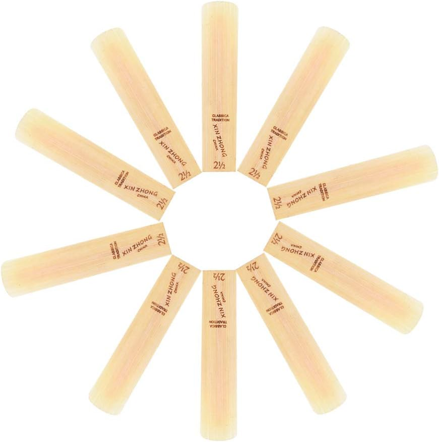 Normal Level 10-Bb Tenor Saxophone Sax Reeds Strength 2.0 for Beginners, 10Pcs/ Box Multicolor434 Strength 2.0