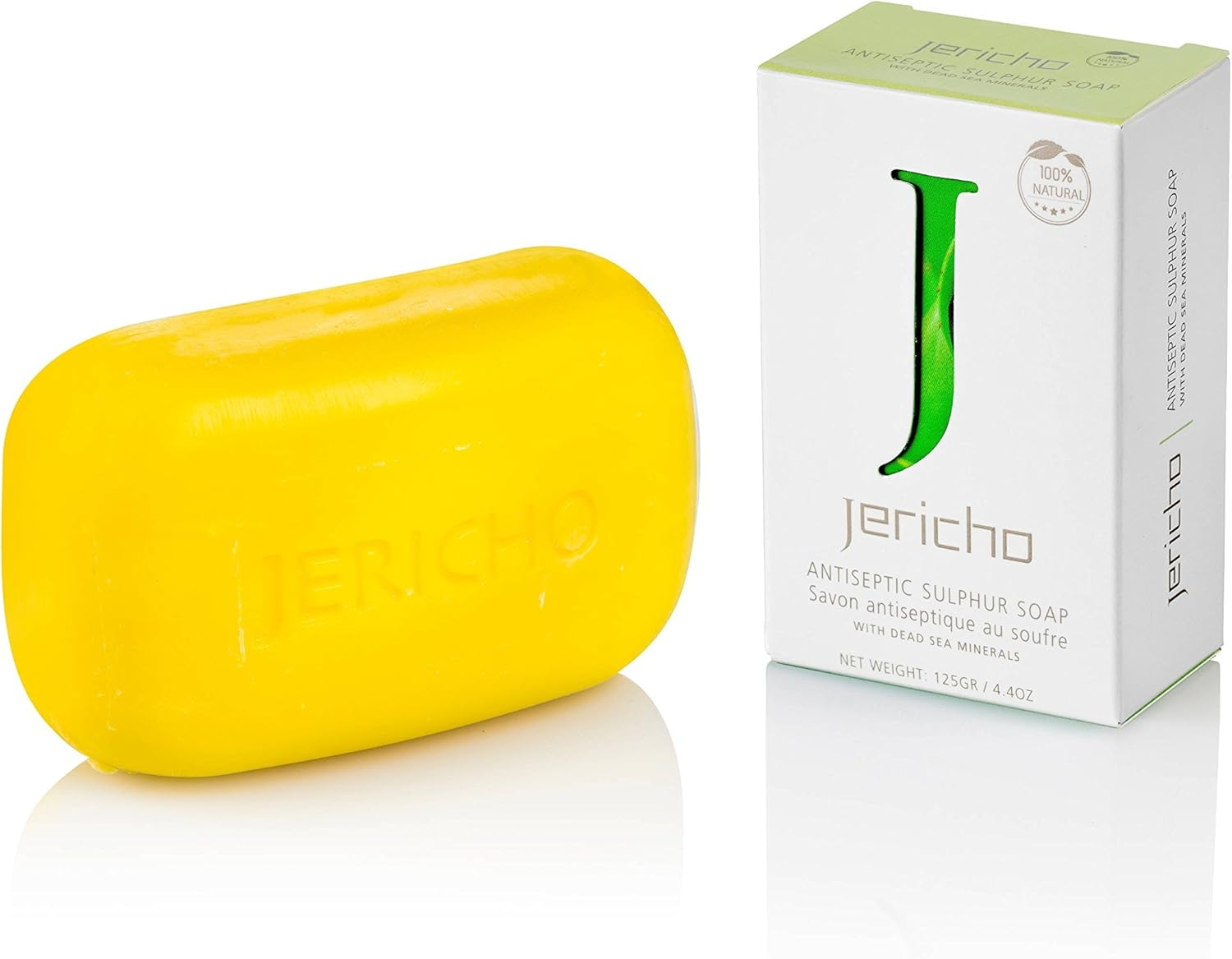 Jericho the Original Dead Sea Sulfur Soap Bar by - Natural Face and Body Treatment Soap with Sulphur and Minerals from the Dead Sea image number 3
