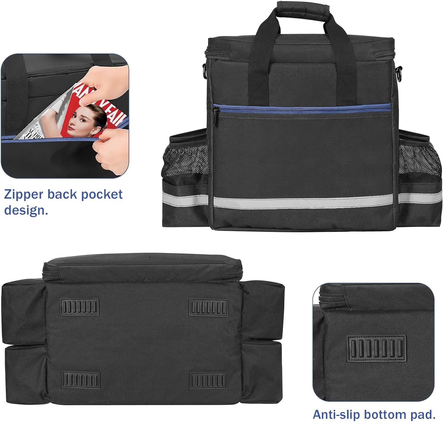 ORKELS Propane Heater Carry Bag Compatible with Mr. Heater MH18B & Big Buddy, Portable Carrying Case with Multiple Pockets and Anti-Slip Bottom for Camping, RV Travel, Ice Fishing, Bag Only image number 2