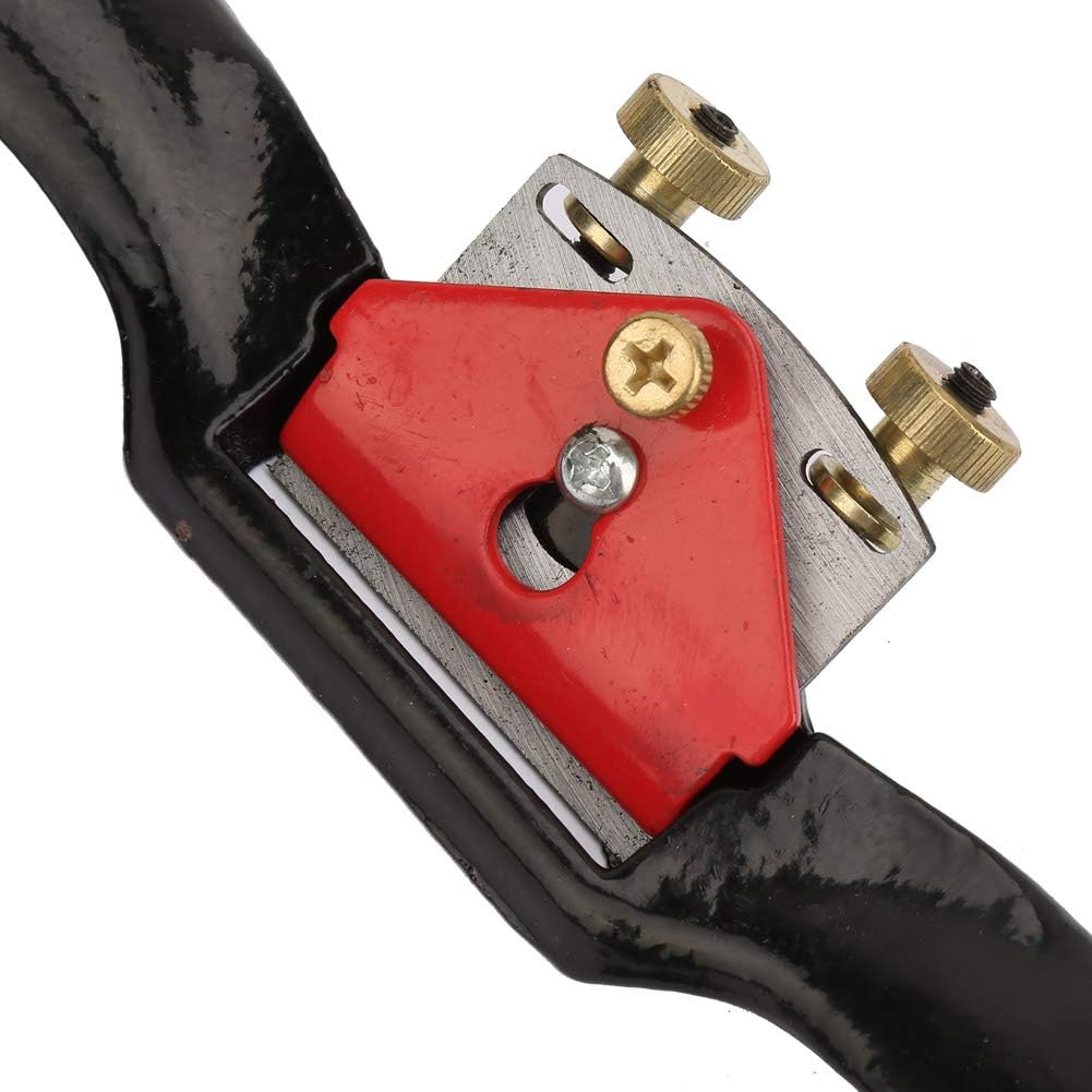 10 Inch Woodworking Plane Spokeshave, Steel Hand Trimming Tool with Double Screw Thickness Adjustment, for Curved and Irregular Wood Surfaces, for Woodworking Enthusiasts And image number 3