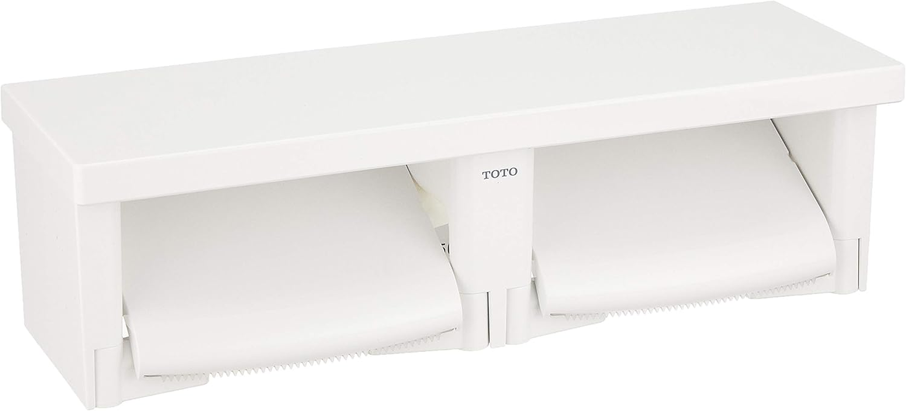 TOTO YH650#NW1 Double Toilet Paper Dispenser, Flat Shelf (Resin), White